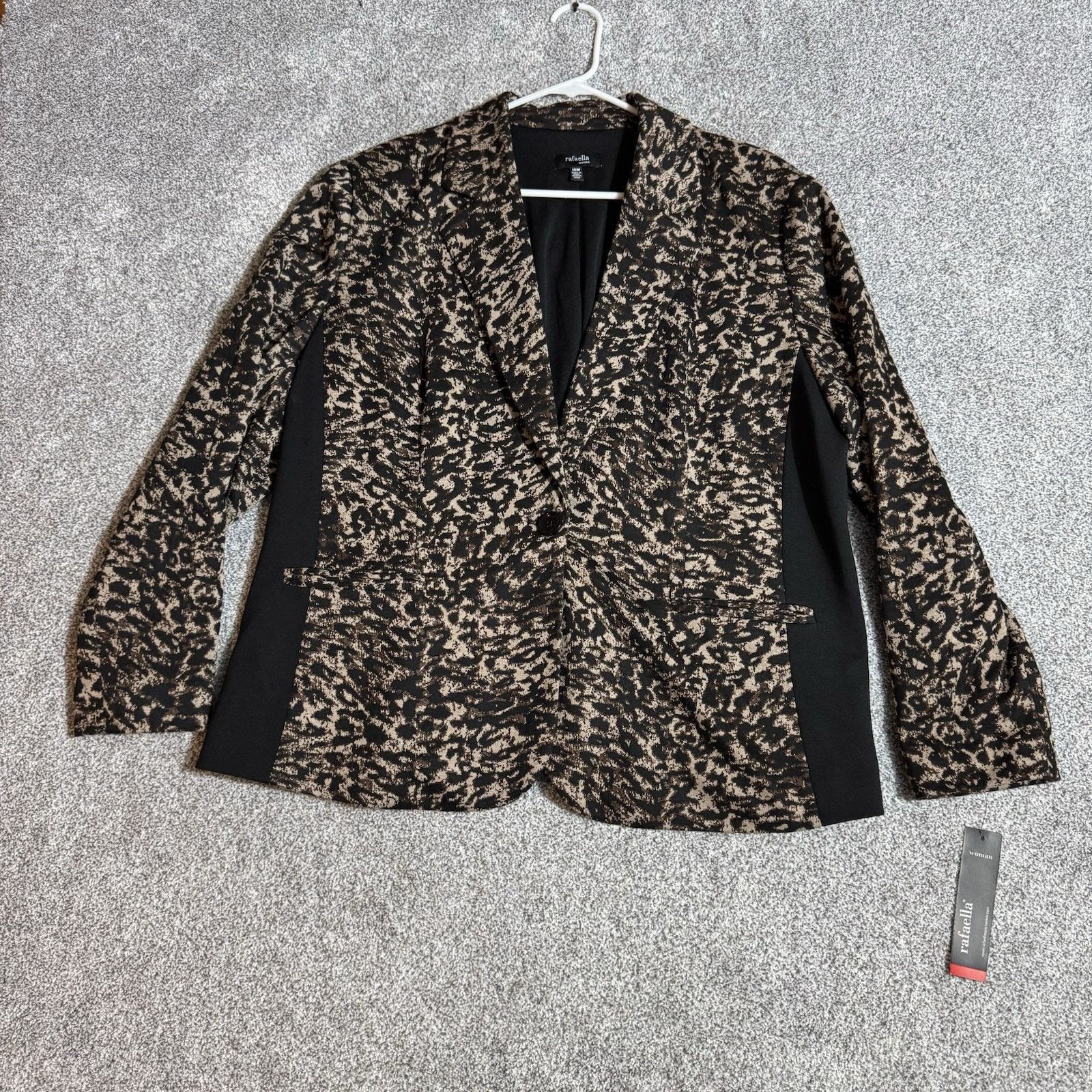 Other Rafaella Blazer Women 18W Plus Leopard Print Lagenlook Retro Size XXL / US 16-18 / IT 52-54 - 1 Thumbnail