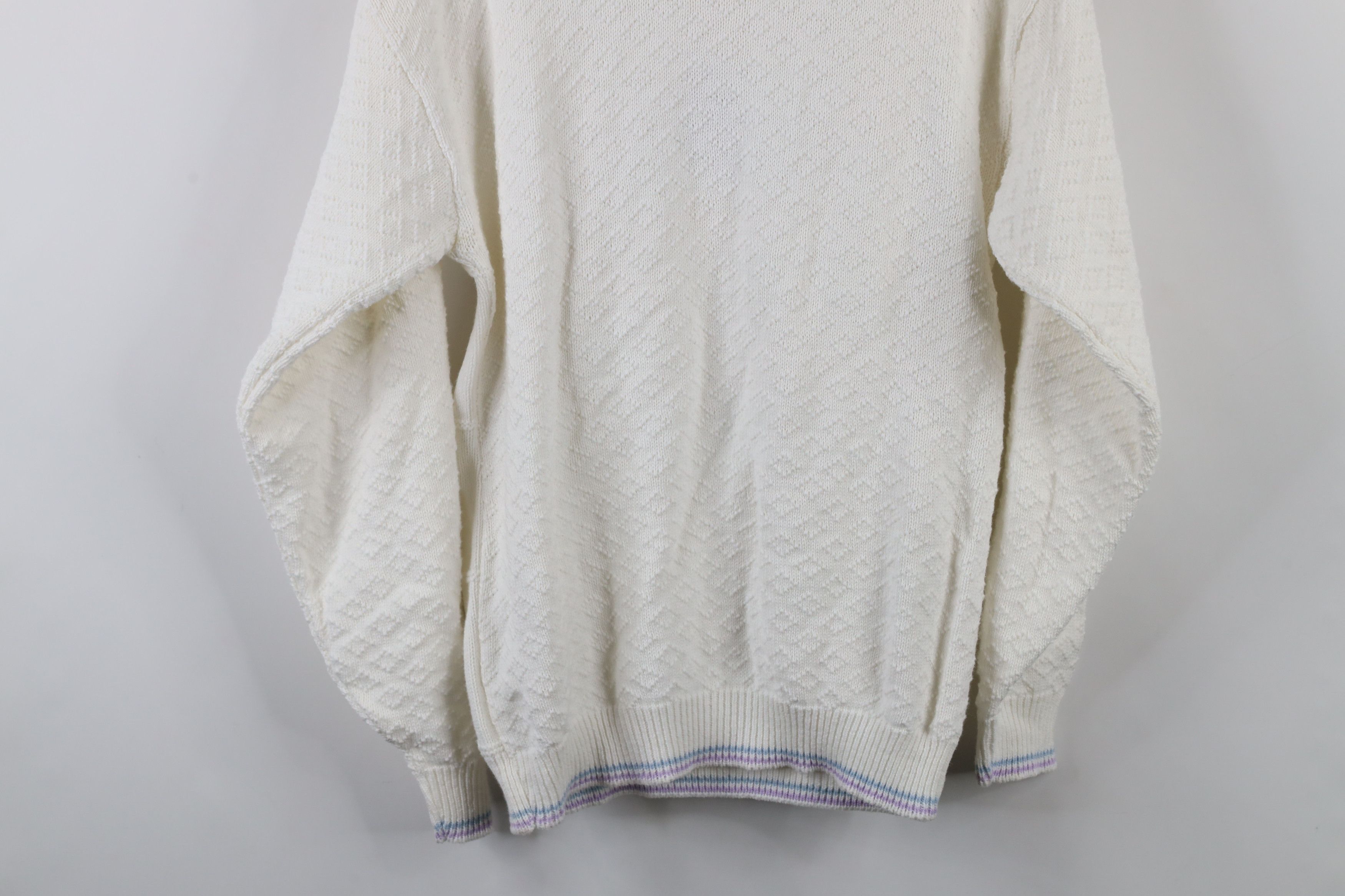 Vintage Vintage 90s Streetwear Flower Knit Collared Sweater USA Size M / US 6-8 / IT 42-44 - 12 Thumbnail