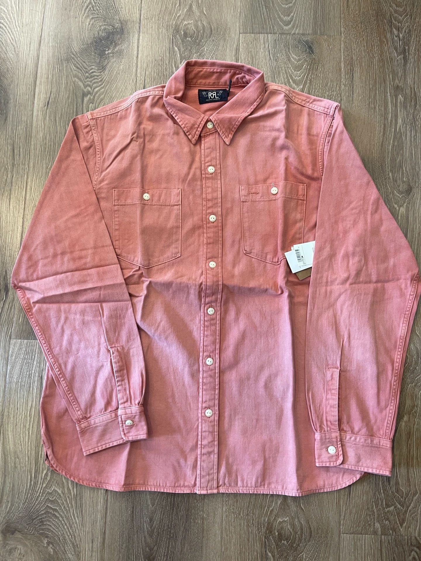 RRL Ralph Lauren RRL Garment Twill Work Shirt Red Washed XL 24AW Size US XL / EU 56 / 4 - 2 Thumbnail