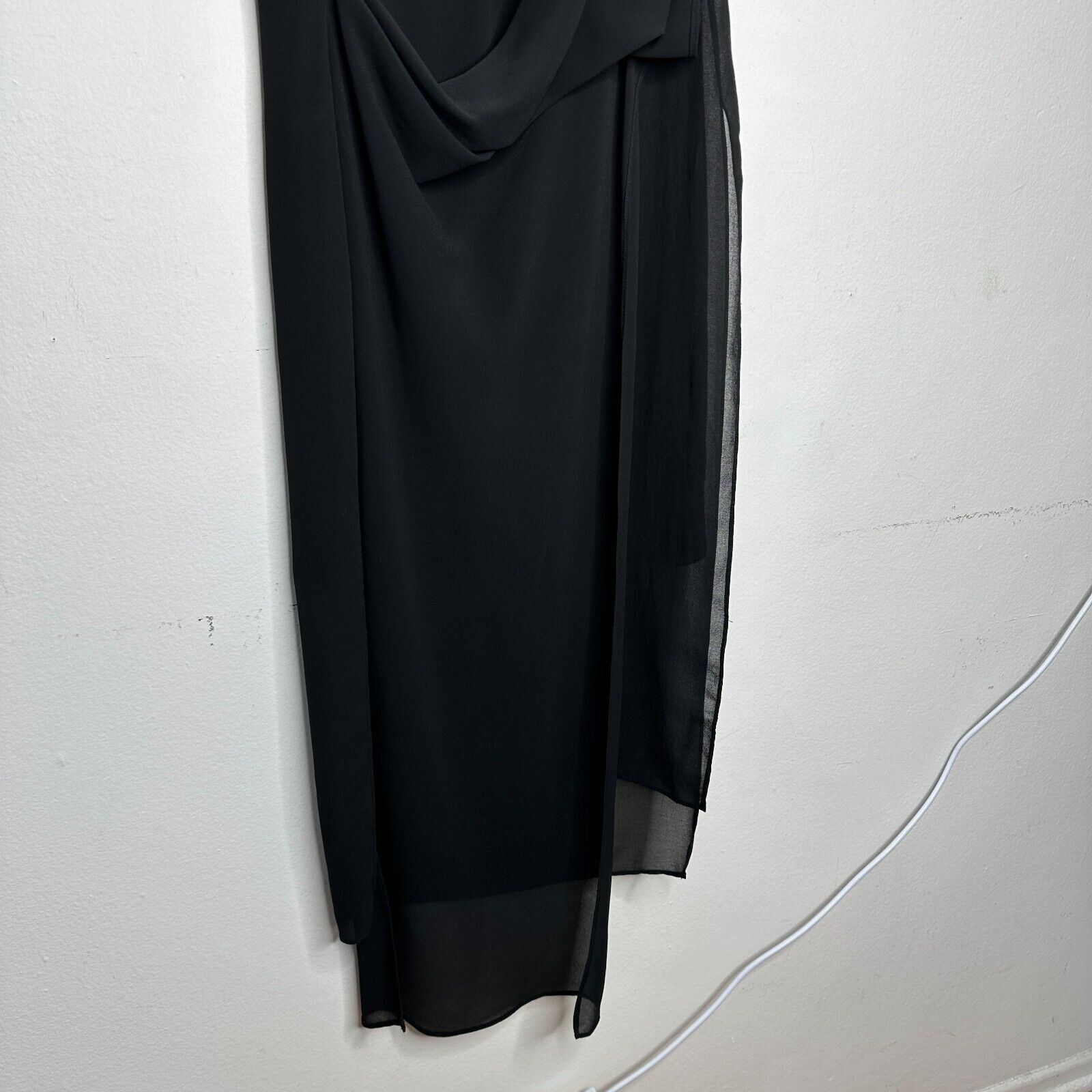 Other Hyfve Black Draped Sleeveless Faux Wrap Midi Dress Med Size M / US 6-8 / IT 42-44 - 4 Thumbnail