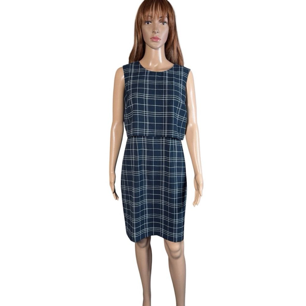 Banana Republic NWT New $128 Banana Republic Plaid Tiered Sheath Dress Size Size M / US 6-8 / IT 42-44 - 2 Thumbnail