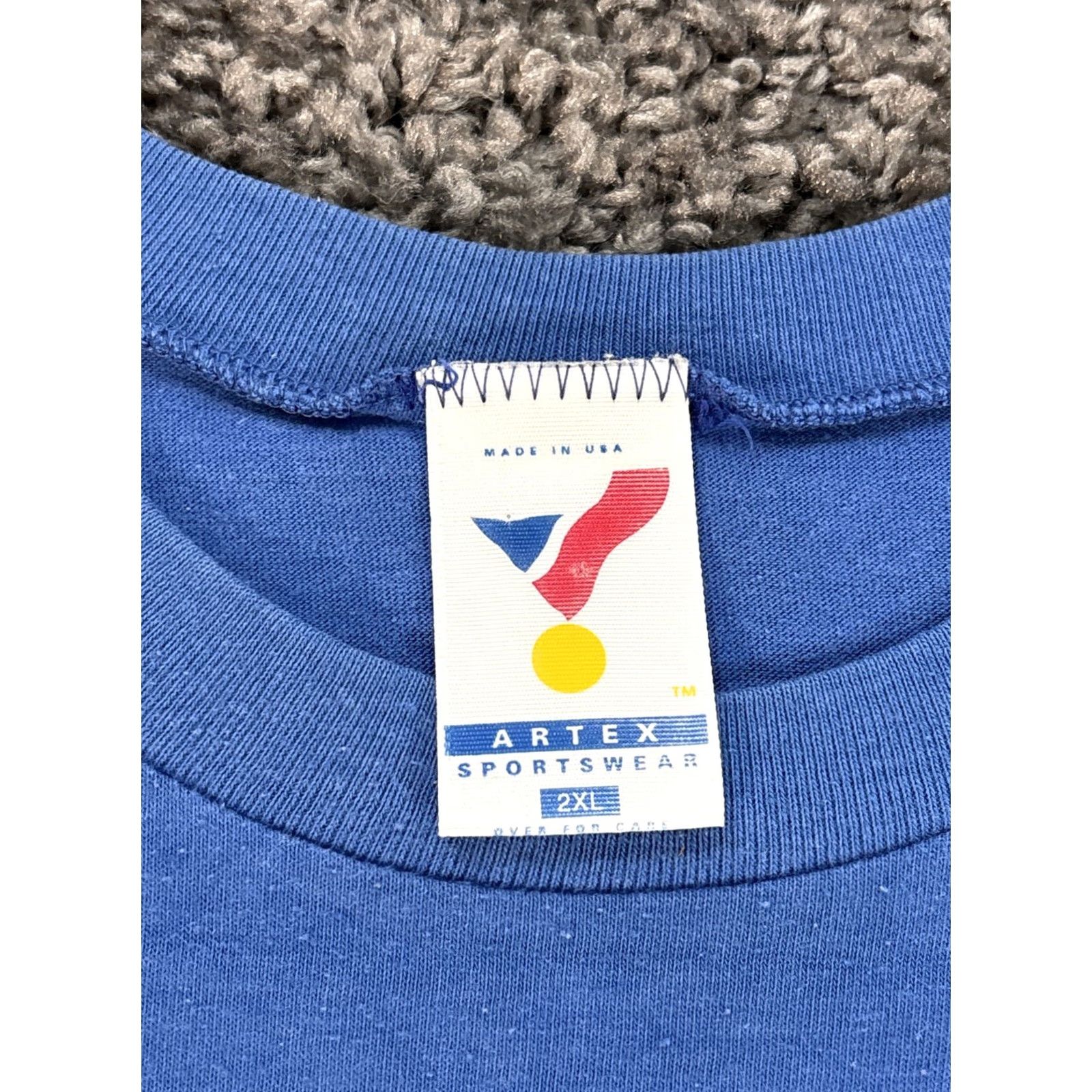 Vintage VINTAGE Looney Tunes T-Shirt Mens 2XL Blue Tasmanian Devil Cartoon 90s Shirt Mens Blues NTSC Size US XXL / EU 58 / 5 - 4 Thumbnail