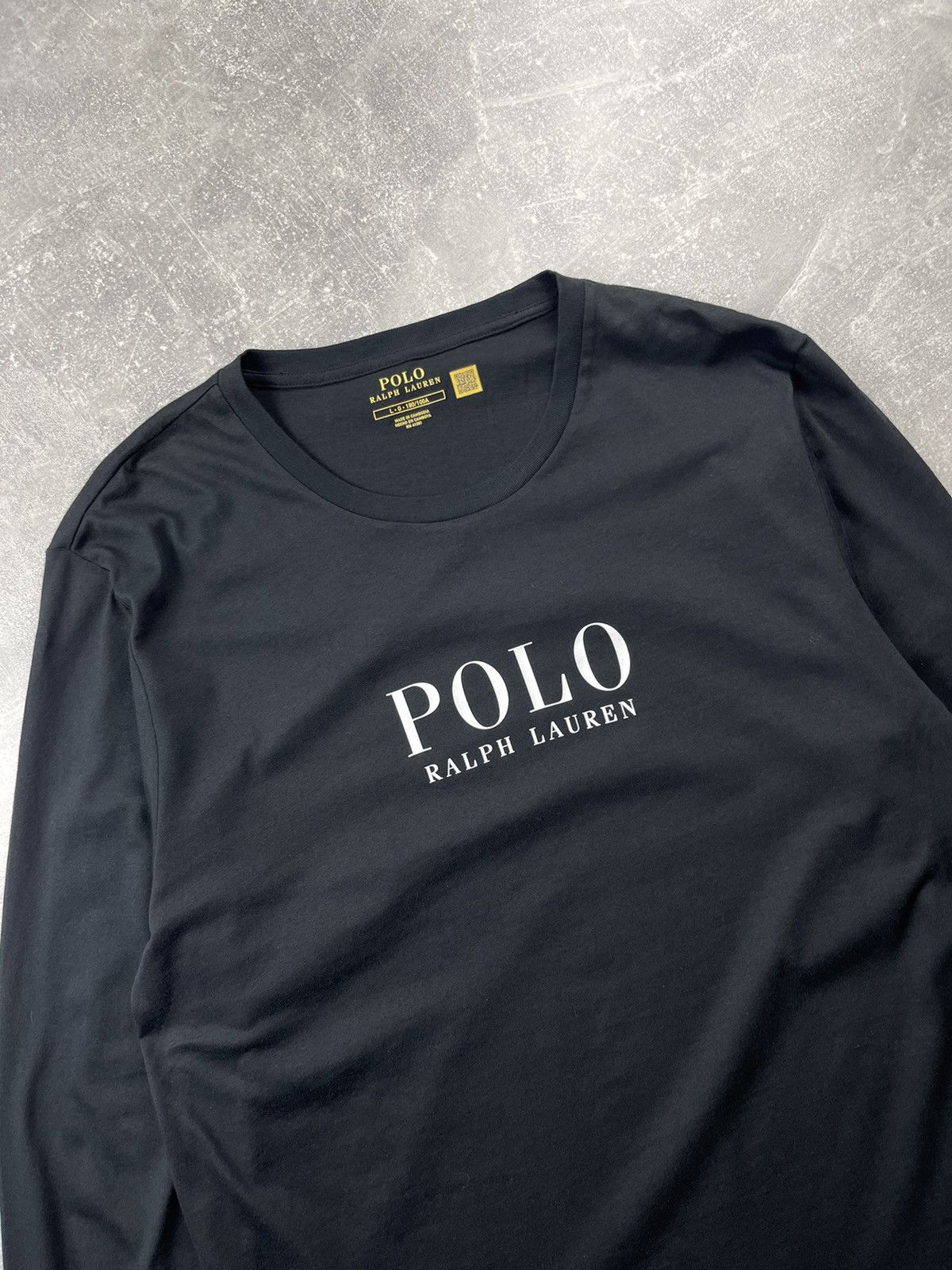 Polo Ralph Lauren Polo Ralph Lauren Black Long Sleeve Logo T-Shirt Size US L / EU 52-54 / 3 - 3 Thumbnail