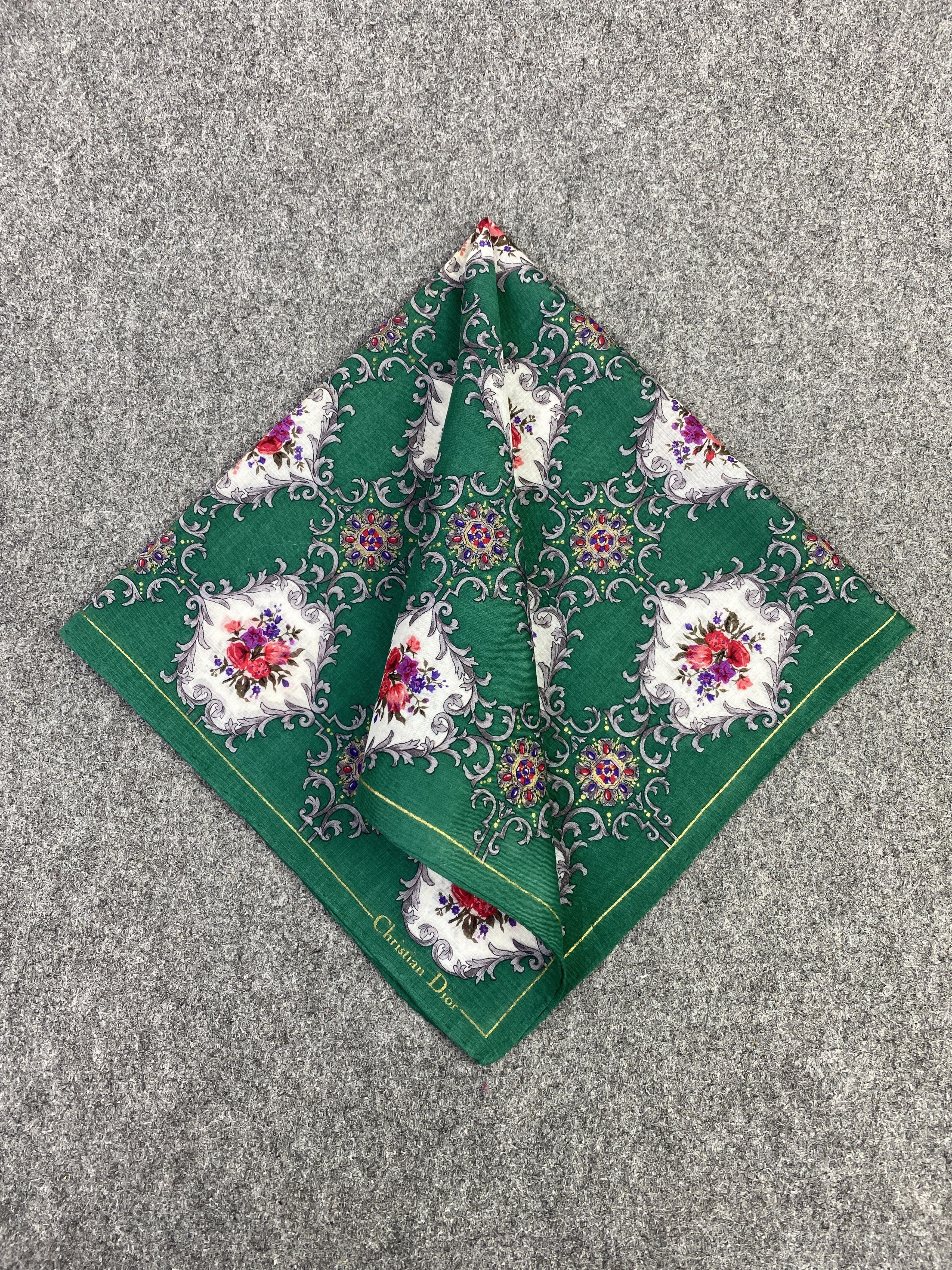 Christian Dior Monsieur Vintage Christian Dior Handkerchief / Neckerchief KT0098 Size ONE SIZE - 3 Thumbnail