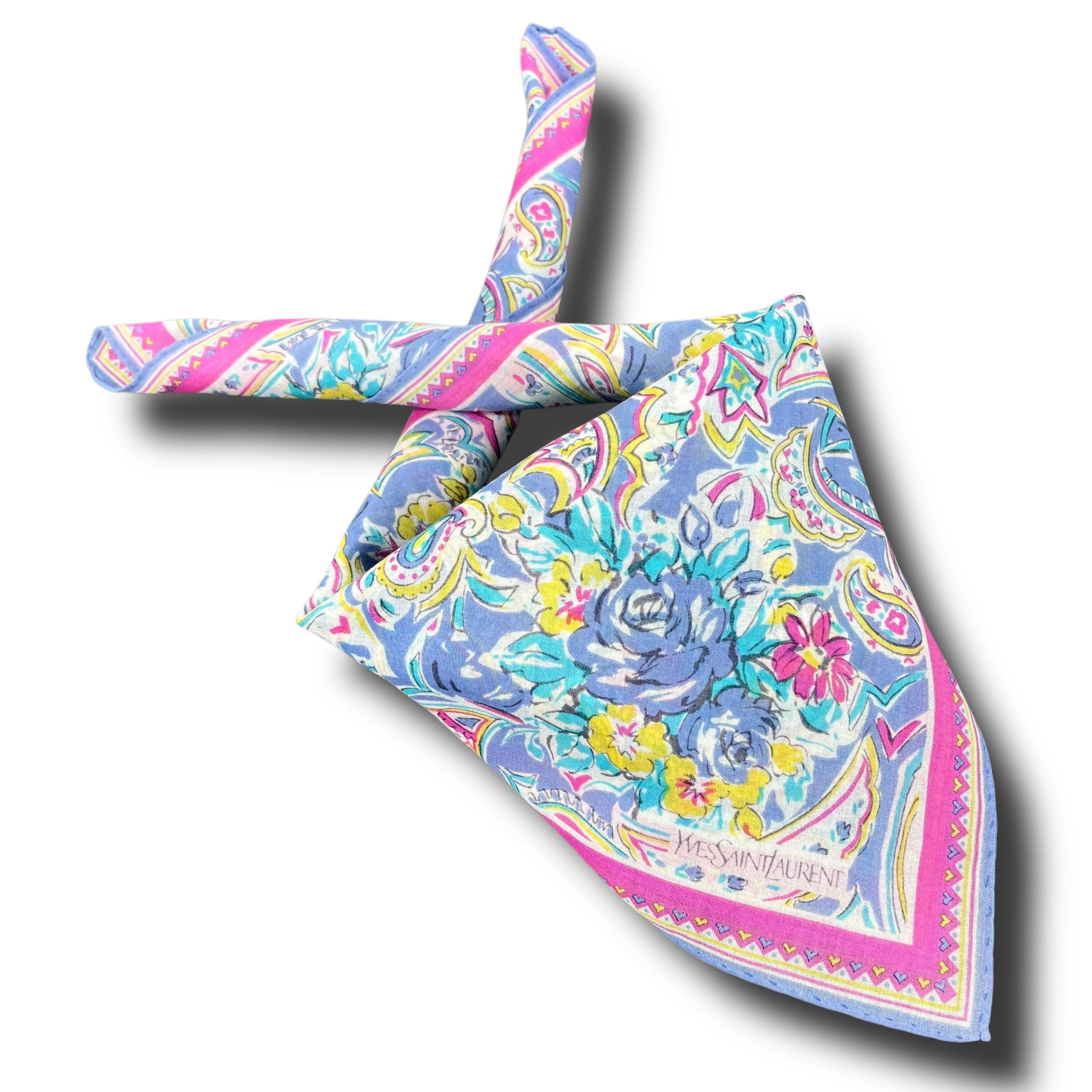 Vintage Yves Saint Laurent Handkerchief / Bandana / Neckerchief B269 Size ONE SIZE - 1 Thumbnail