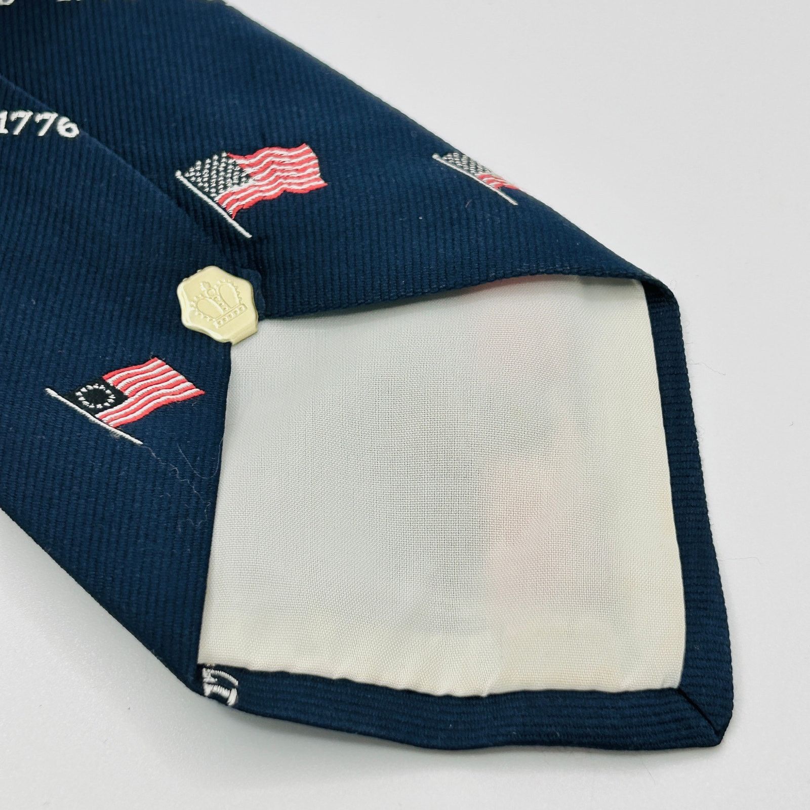 Vintage Vintage 70s Navy Blue Bicentennial 1776 1976 Necktie Size ONE SIZE - 6 Thumbnail