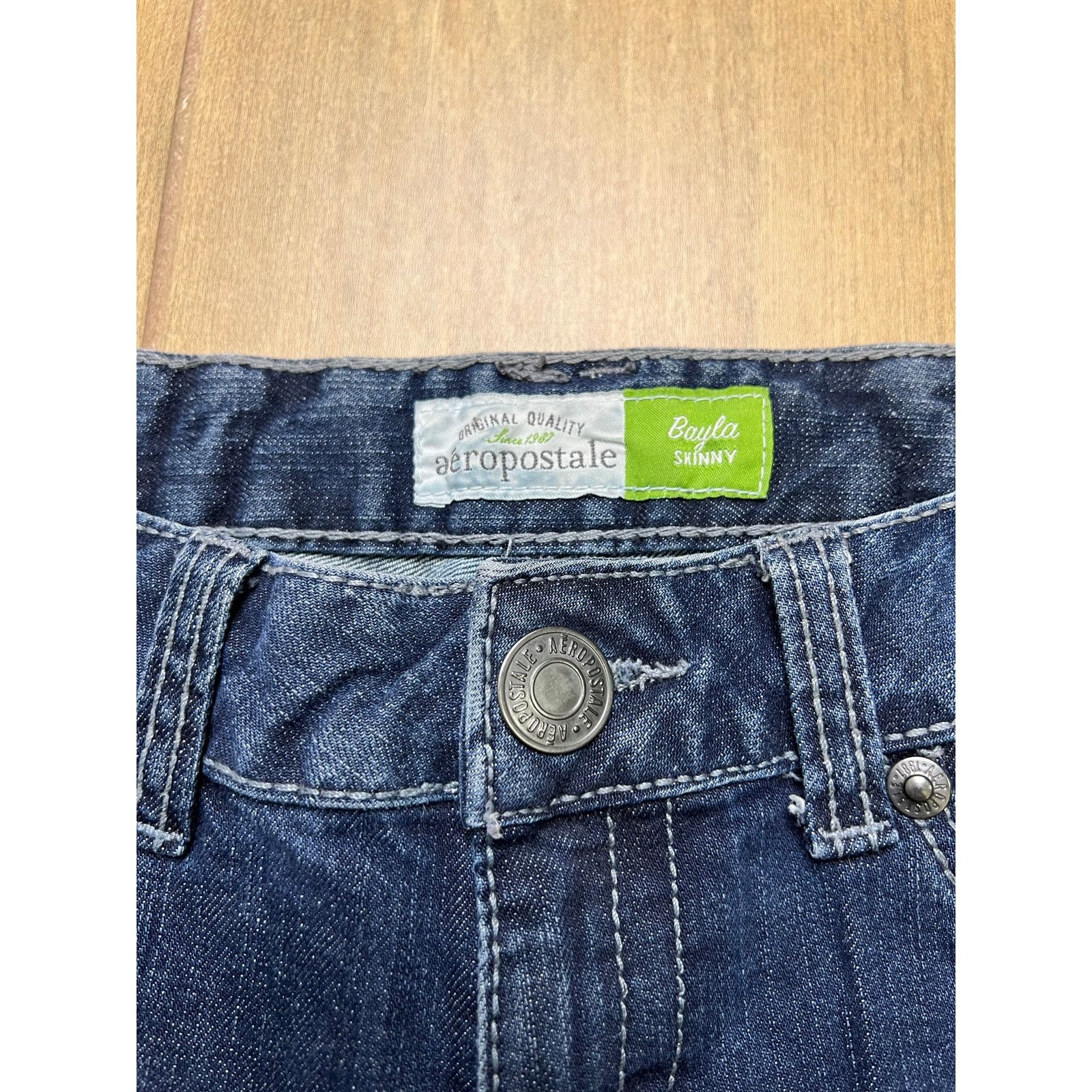 Aeropostale Y2K Aeropostale Bayla Skinny Denim Sz 7/8 Reg Low Rise Size 30" / US 8 / IT 44 - 4 Thumbnail