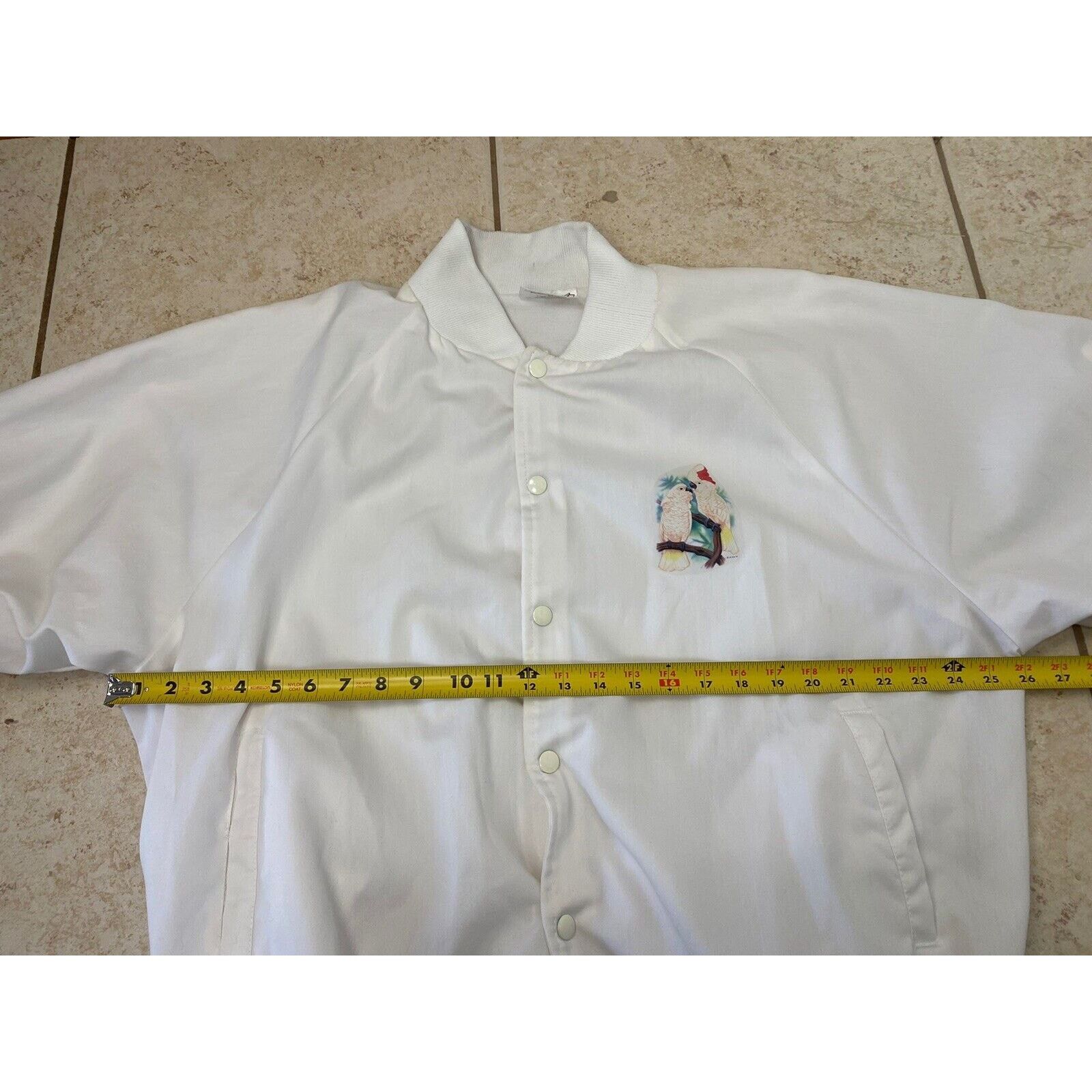 Auburn Sportswear VTG Auburn White Snap Button Jacket Cockatoo Bird Tropical Size US XL / EU 56 / 4 - 12 Thumbnail
