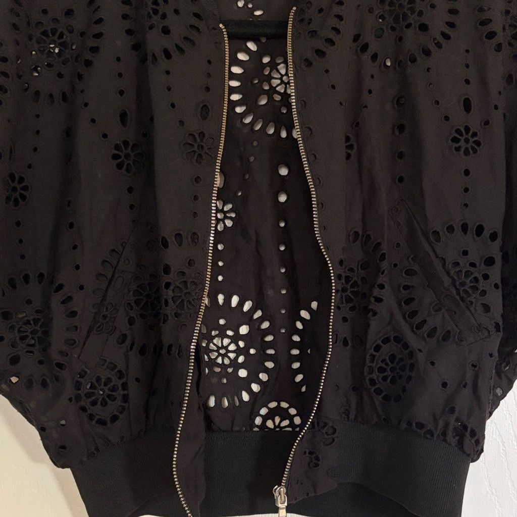 Zara Zara Embroidered Eyelet Bomber Jacket | EUC | Sz S Size S / US 4 / IT 40 - 7 Thumbnail