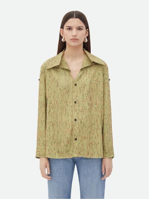 Bottega Veneta o1n1vont1225 Textured Viscose Stripe Shirt in Multicolor Size XS / US 0-2 / IT 36-38 - 1 Preview