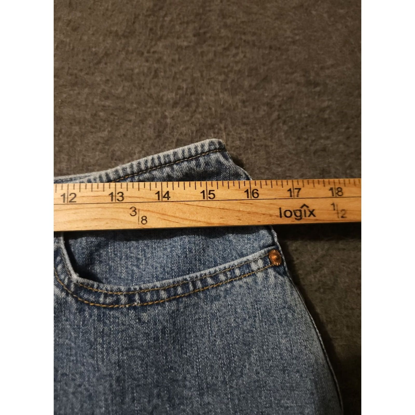 Calvin Klein VINTAGE Calvin Klein Denim Skirt Women's 12 Blue Button Up Mini 90s Y2K USA Women Size 34" / US 12 / IT 48 - 3 Thumbnail