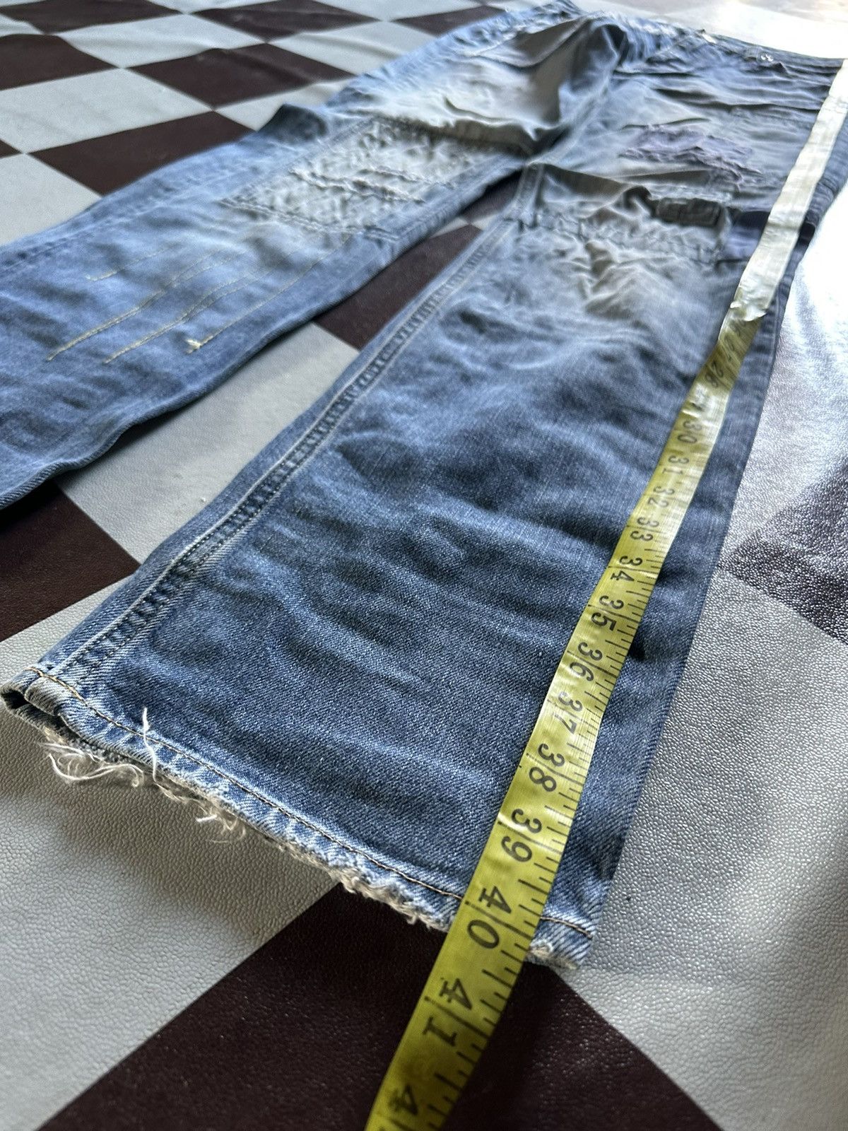 Vintage Johnbull patchworks blue denim jeans Size US 28 / EU 44 - 12 Thumbnail