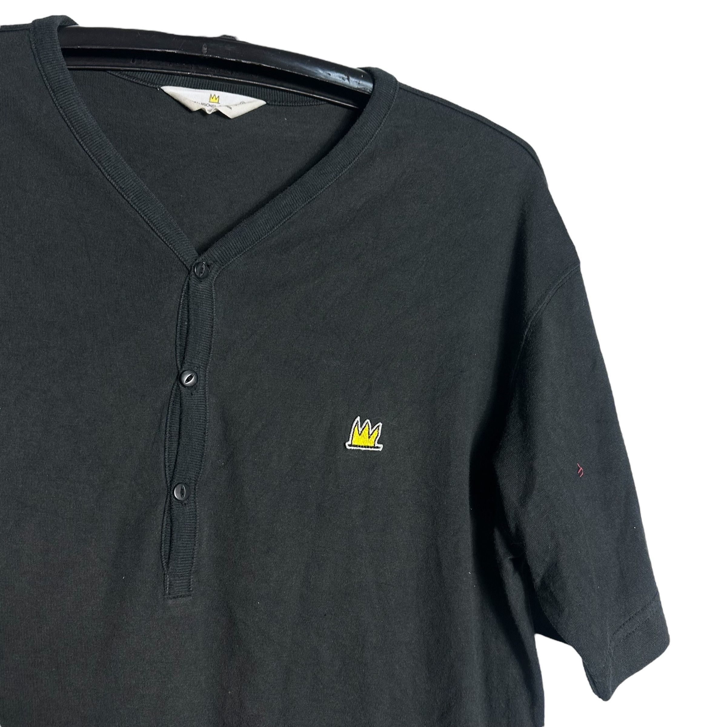 Jean-Michel Basquiat 🔥RARE🔥Vintage Jean-Michel Basquiat Henley T-shirt Size US L / EU 52-54 / 3 - 2 Thumbnail