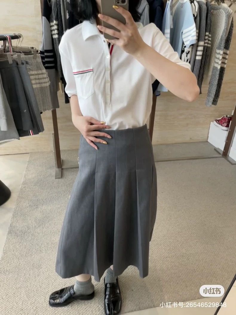 Thom Browne Thom Browne White pocketed polo collar short sleeves Size US S / EU 44-46 / 1 - 8 Thumbnail
