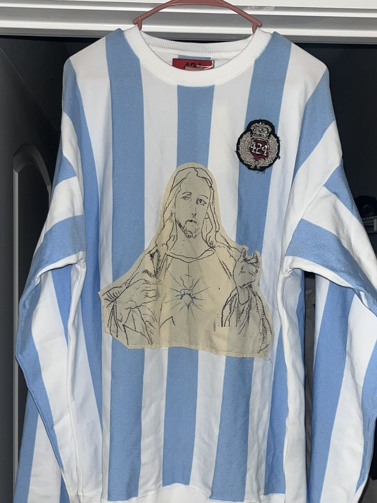 424 424 on Fairfax Striped Soccer Sweater in Blue Size US L / EU 52-54 / 3 - 1 Thumbnail
