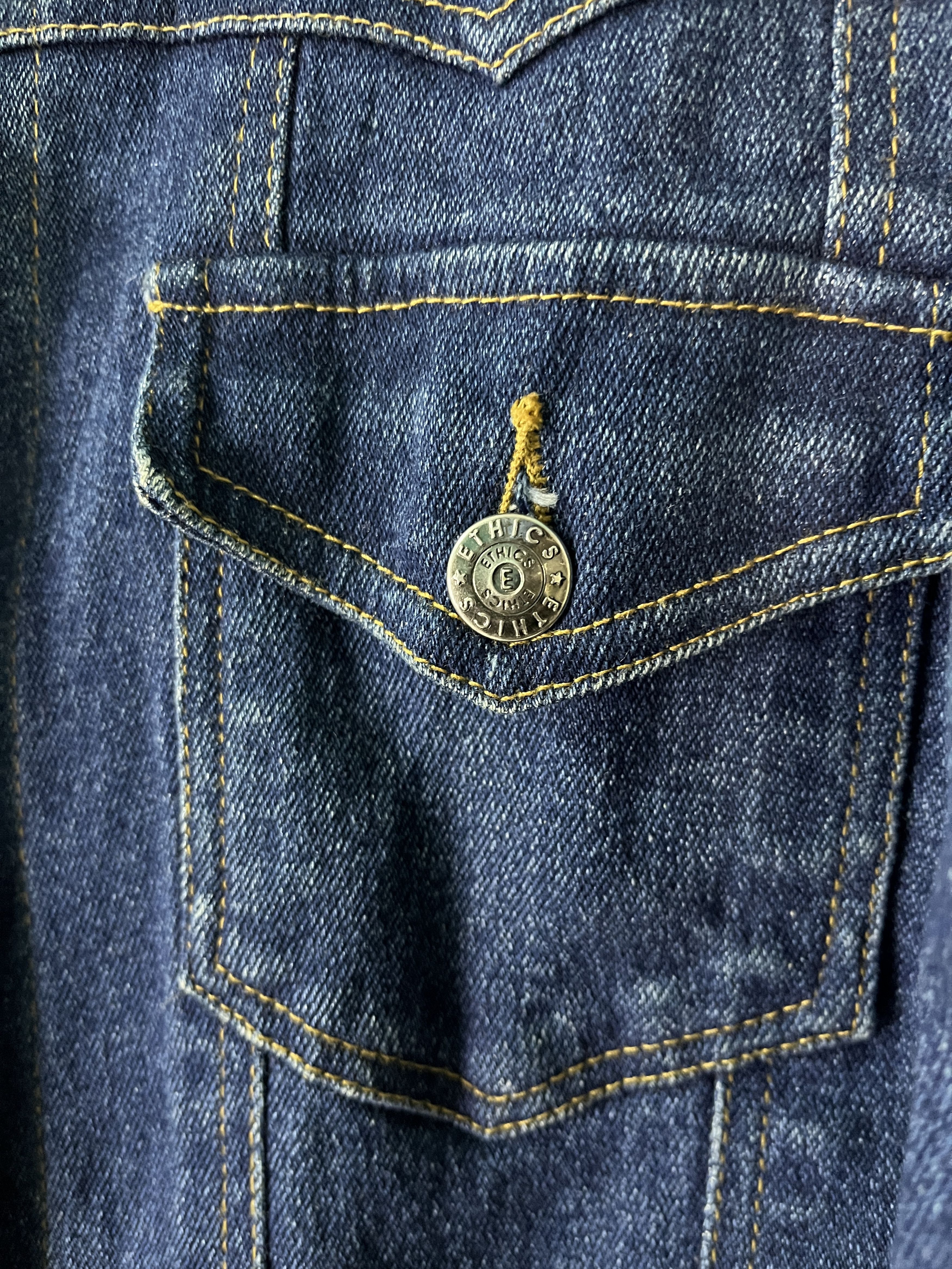 Japanese Brand Denim Mini Dress Jeans Coat Long Trucker Style Jacket Size M / US 6-8 / IT 42-44 - 6 Thumbnail