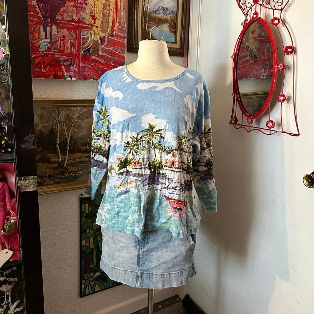 Other stained take two clothing co palm tree graphic shirt Size L / US 10 / IT 46 - 1 Thumbnail