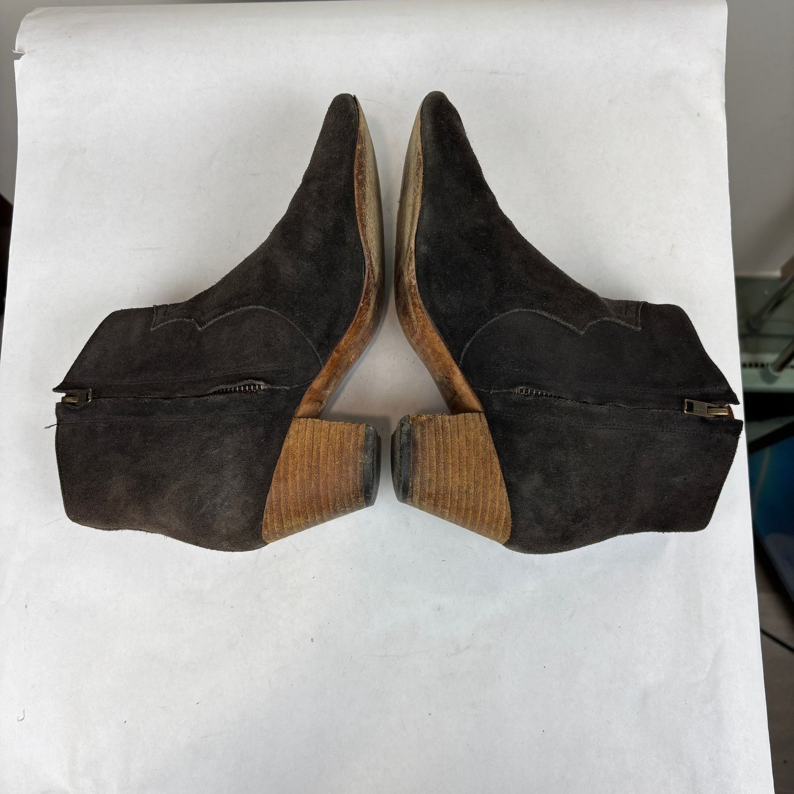 Isabel Marant Isabel Marant Dicker Suede Brown Block Heel Booties 39 US 9 Size US 9 / IT 39 - 7 Thumbnail