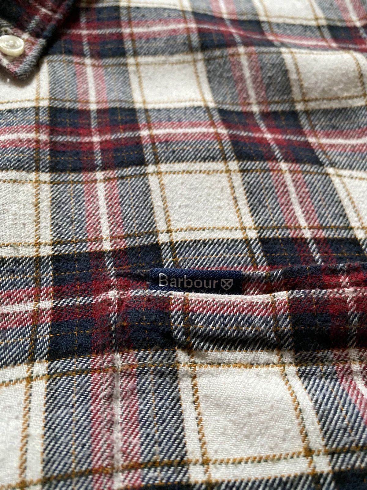 Barbour Barbour tailored fit MSH5033BE11 flannel button up shirt Size US XL / EU 56 / 4 - 6 Thumbnail