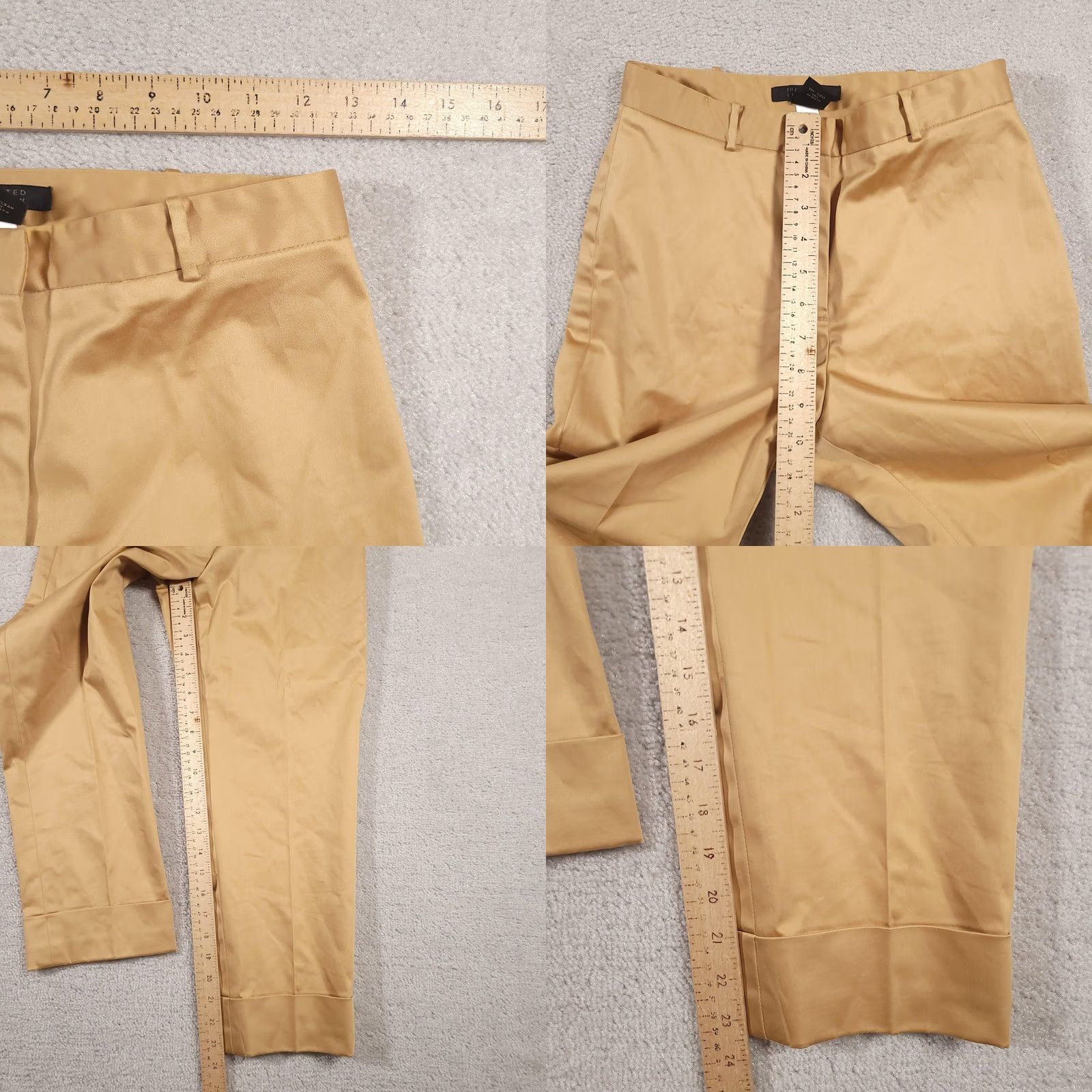 Vintage The Limited Stretch Dress Pants Womens 2 Tan Ankle Career Cropped Cuffed Size 26" / US 2 / IT 38 - 8 Thumbnail