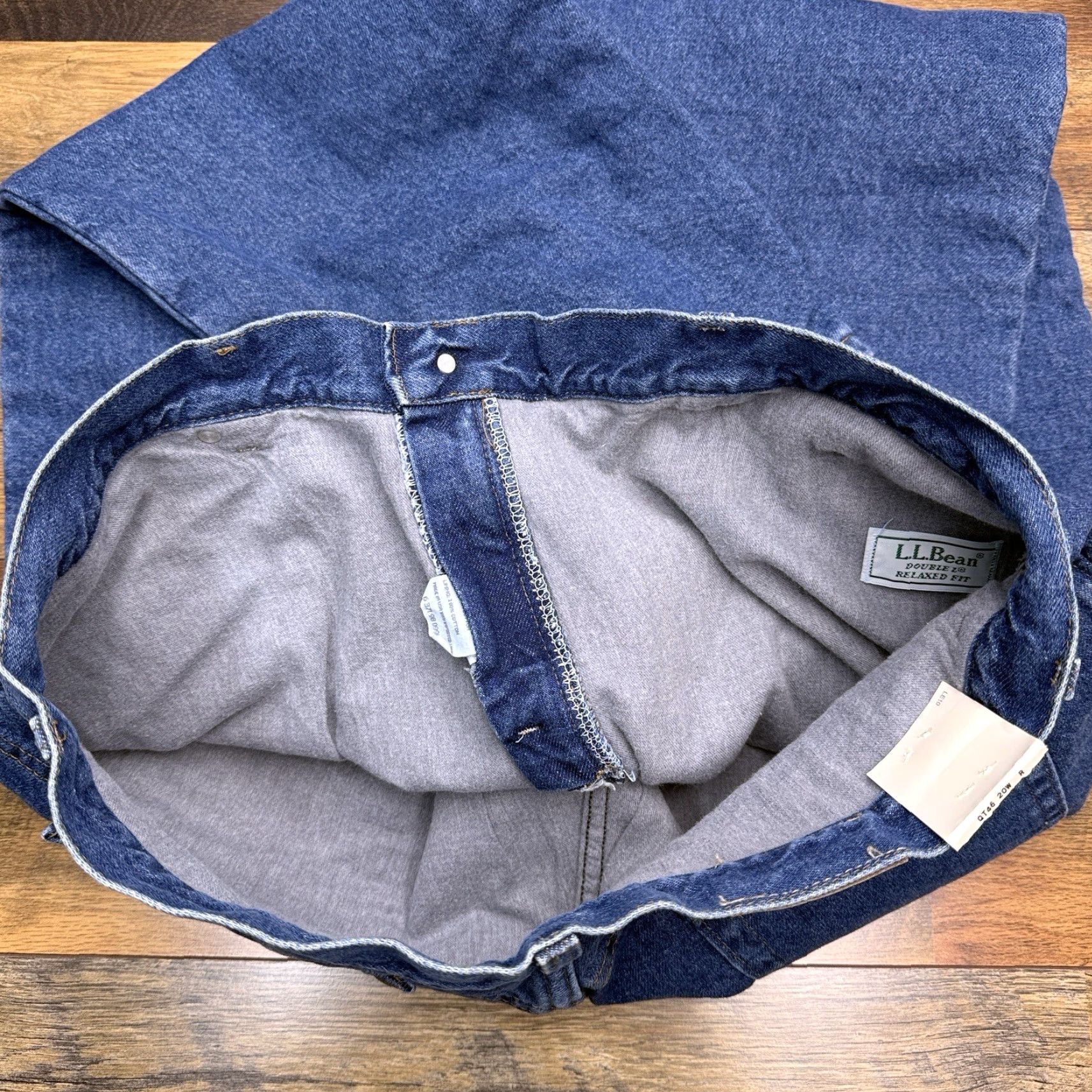 Vintage VINTAGE L.L.Bean Jeans Womens 20W 28in Inseam Relaxed Straight Denim Stone Blue 100% Cotton 5-Pocket USA 90s Lined New Size 42" / US 20 - 5 Thumbnail