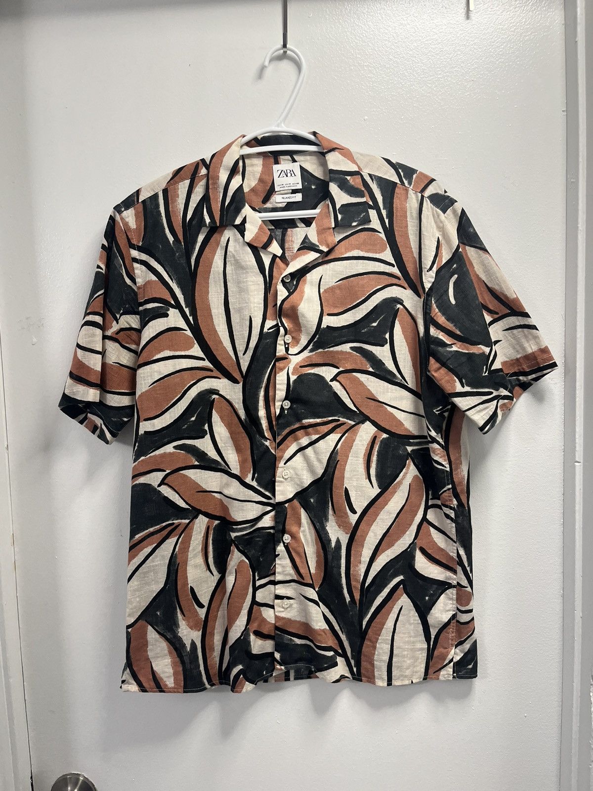 Zara Zara Men Floral Shirt Size US M / EU 48-50 / 2 - 1 Thumbnail