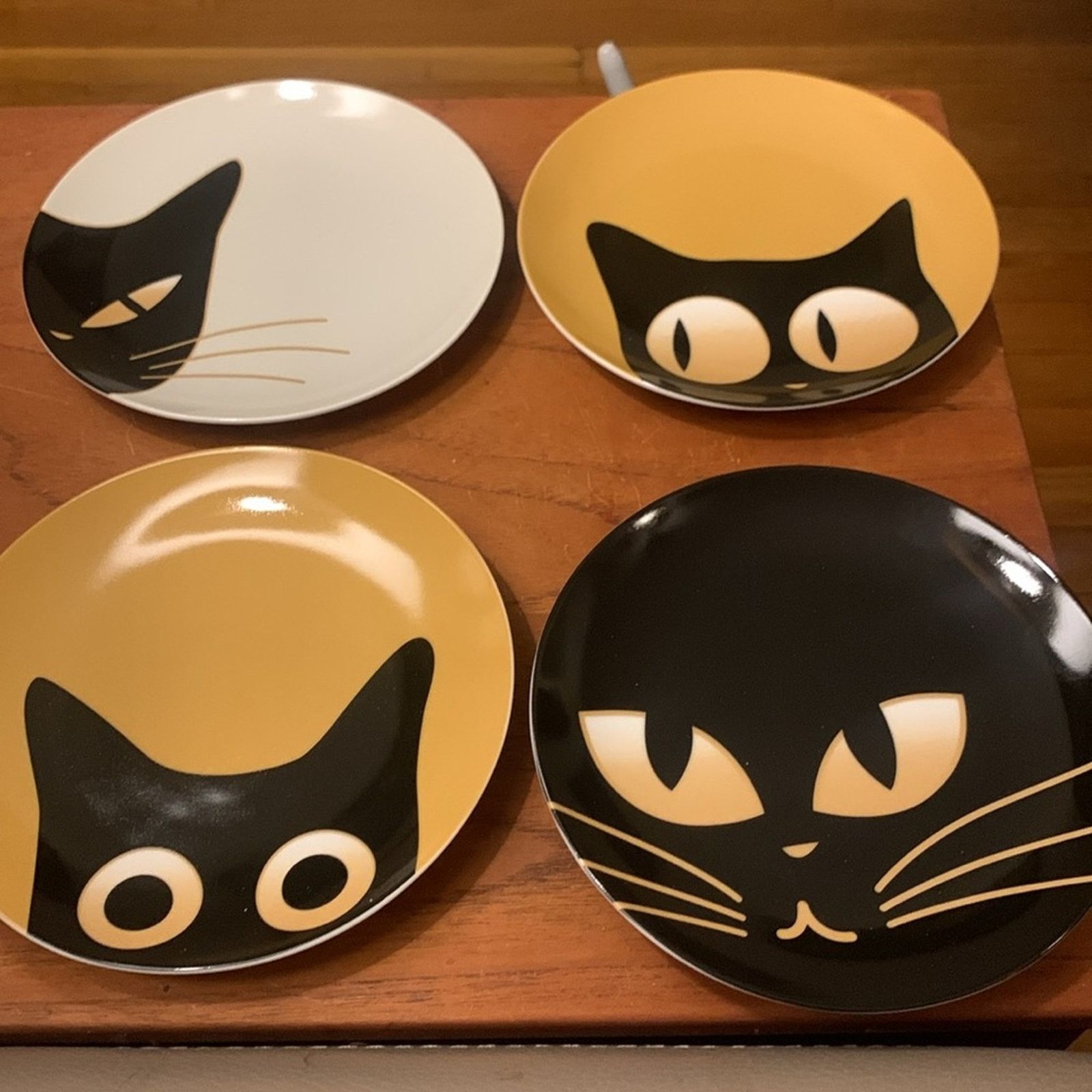 Vintage BNIB Miya Japan cat eyes plates 6.5” set/4 ceramic porcelain Size ONE SIZE - 1 Thumbnail