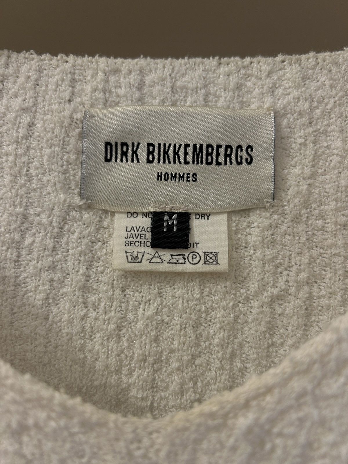 Dirk Bikkembergs S/S 1996 vintage ribbed cotton v-neck knit pullover Size US M / EU 48-50 / 2 - 9 Thumbnail