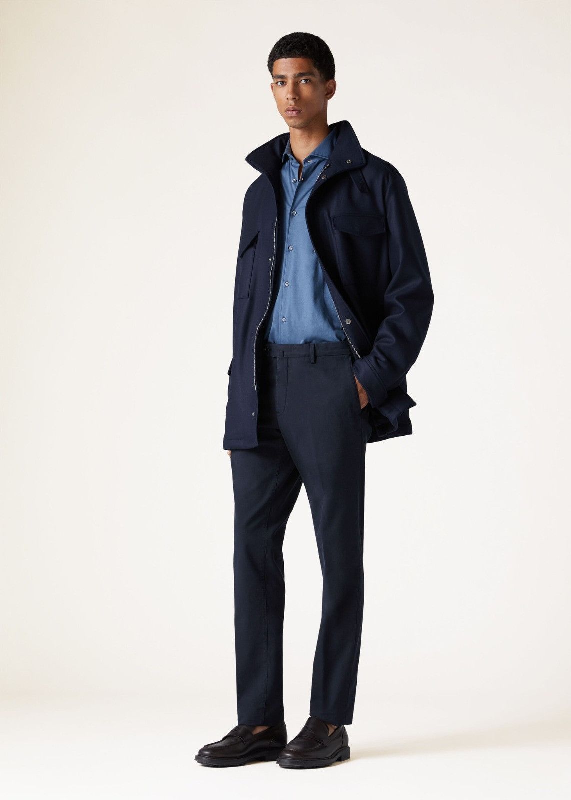 Loro Piana o1srvl11e0325 FAL6123 Andrew Shirt in Blue Size US S / EU 44-46 / 1 - 5 Thumbnail