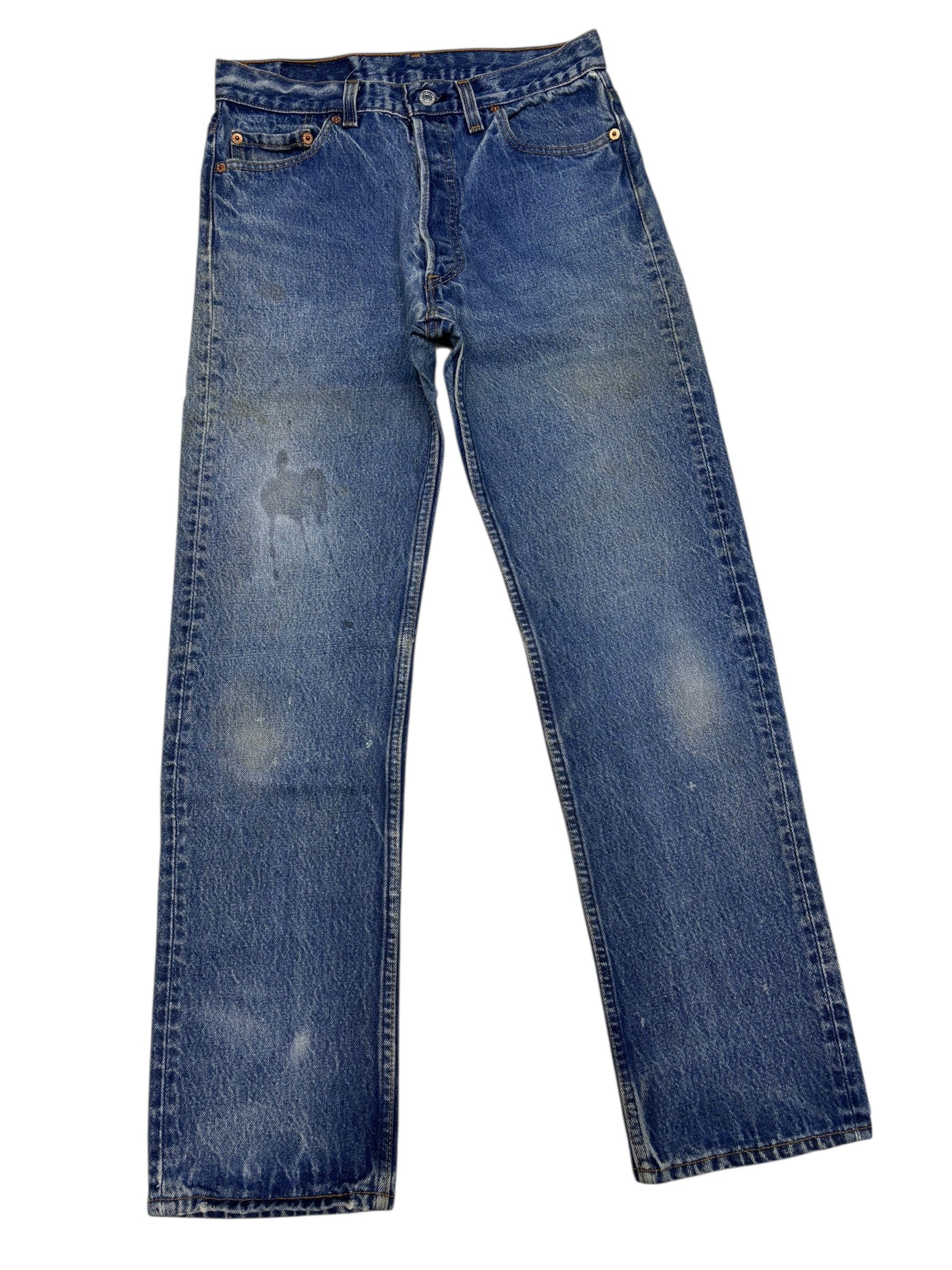 Levi's 💥VINTAGE LEVIS 501xx MADE IN USA DISTRESS DENIM JEANS Size US 29 - 3 Thumbnail