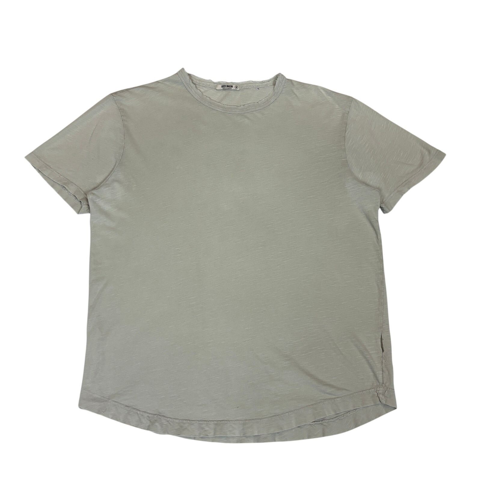 Buck Mason Buck Mason Slub Curved Hem Distressed T Shirt Men's M Size US M / EU 48-50 / 2 - 1 Thumbnail