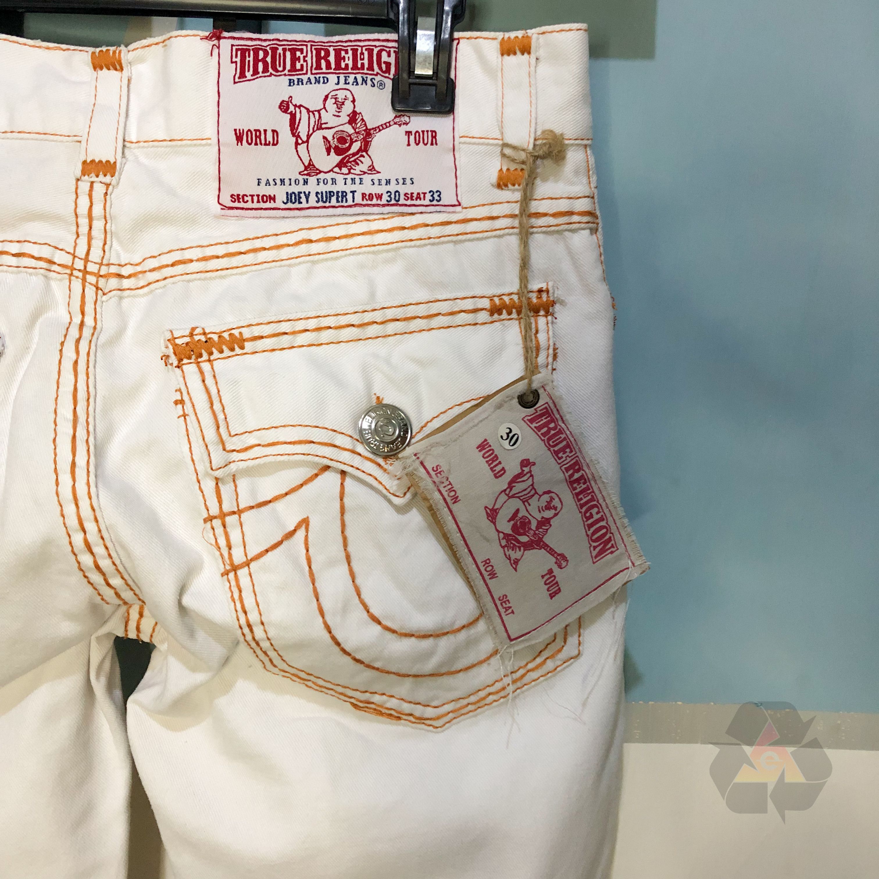 Japanese Brand DEAD STOCK True Religion Joey Super T Jeans Rare Vintage Size US 30 / EU 46 - 14 Thumbnail