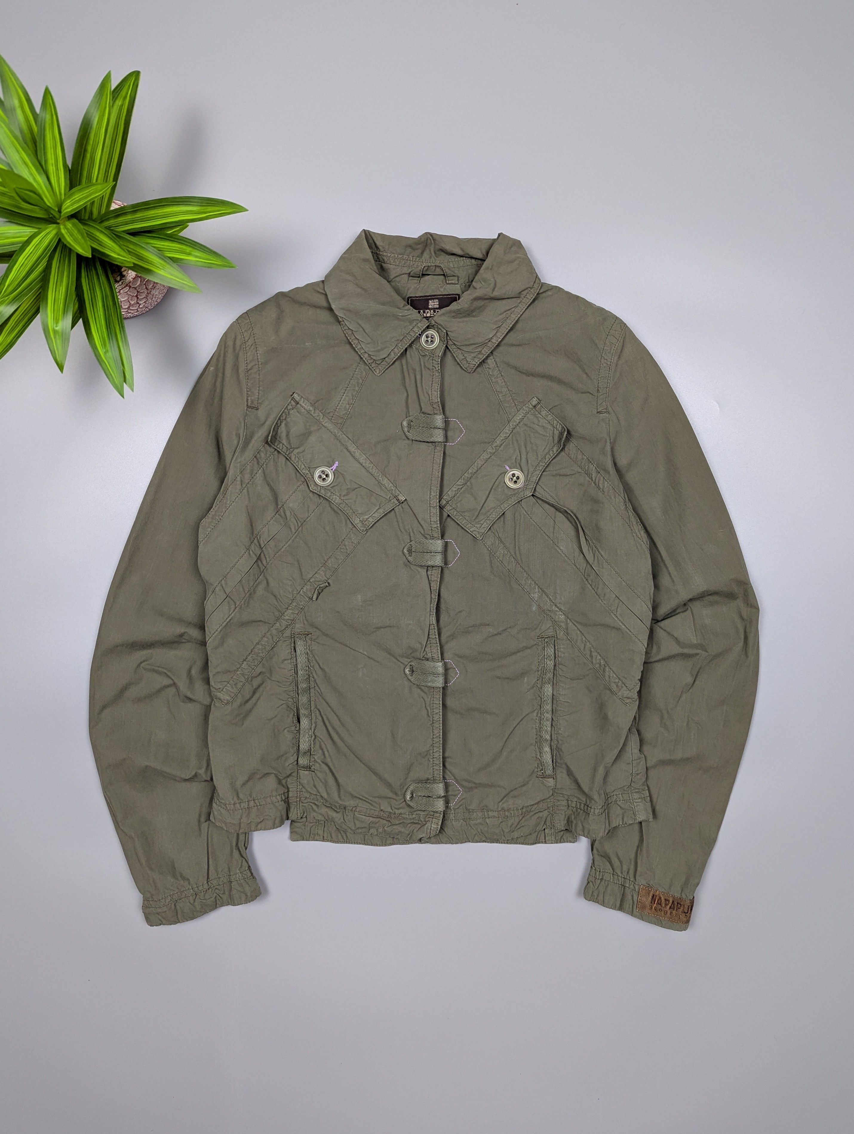 Napapijri Vintage Military Utility Jacket Olive Women’s M