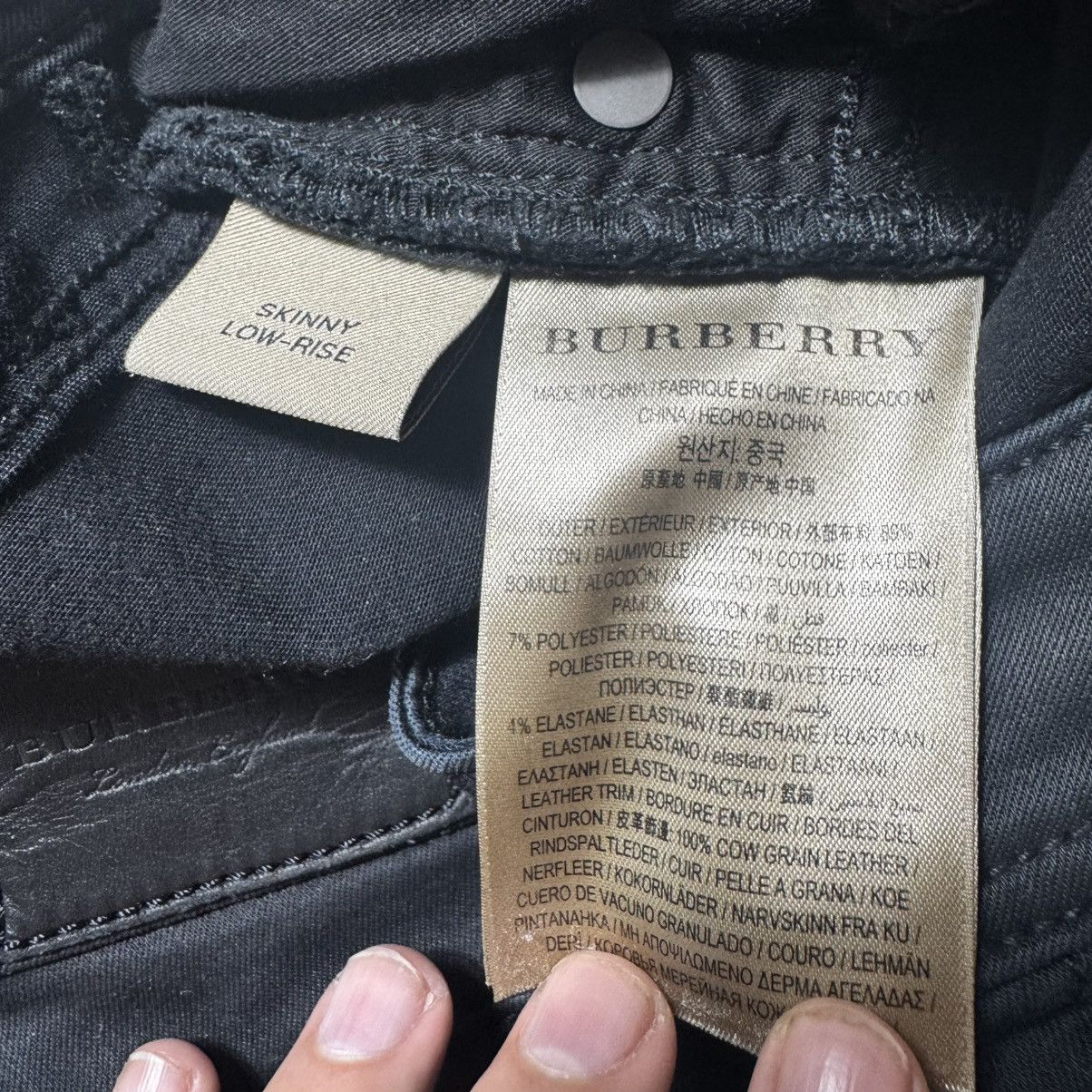 Burberry × Vintage vintage 90s washed black waxed jeans burberry luxury rare Size 29" - 10 Thumbnail