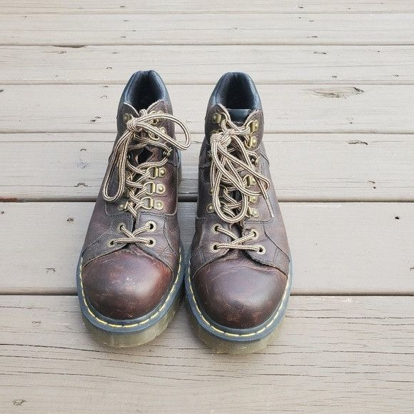 Dr. Martens Vintage Y2K Dr Martens 11303 Brown Leather Lace-up Boots Size US 11 / EU 44 - 4 Thumbnail