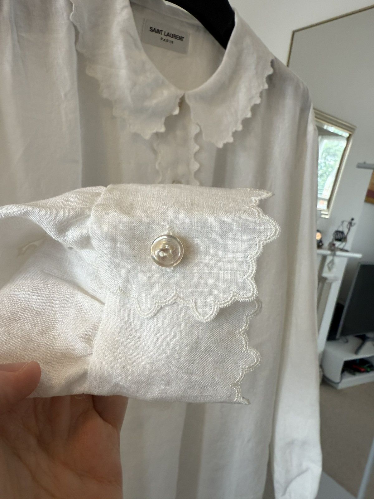 Saint Laurent Paris SS22 Saint Laurent Tunique Bordure Linen Shirt Size US M / EU 48-50 / 2 - 9 Thumbnail