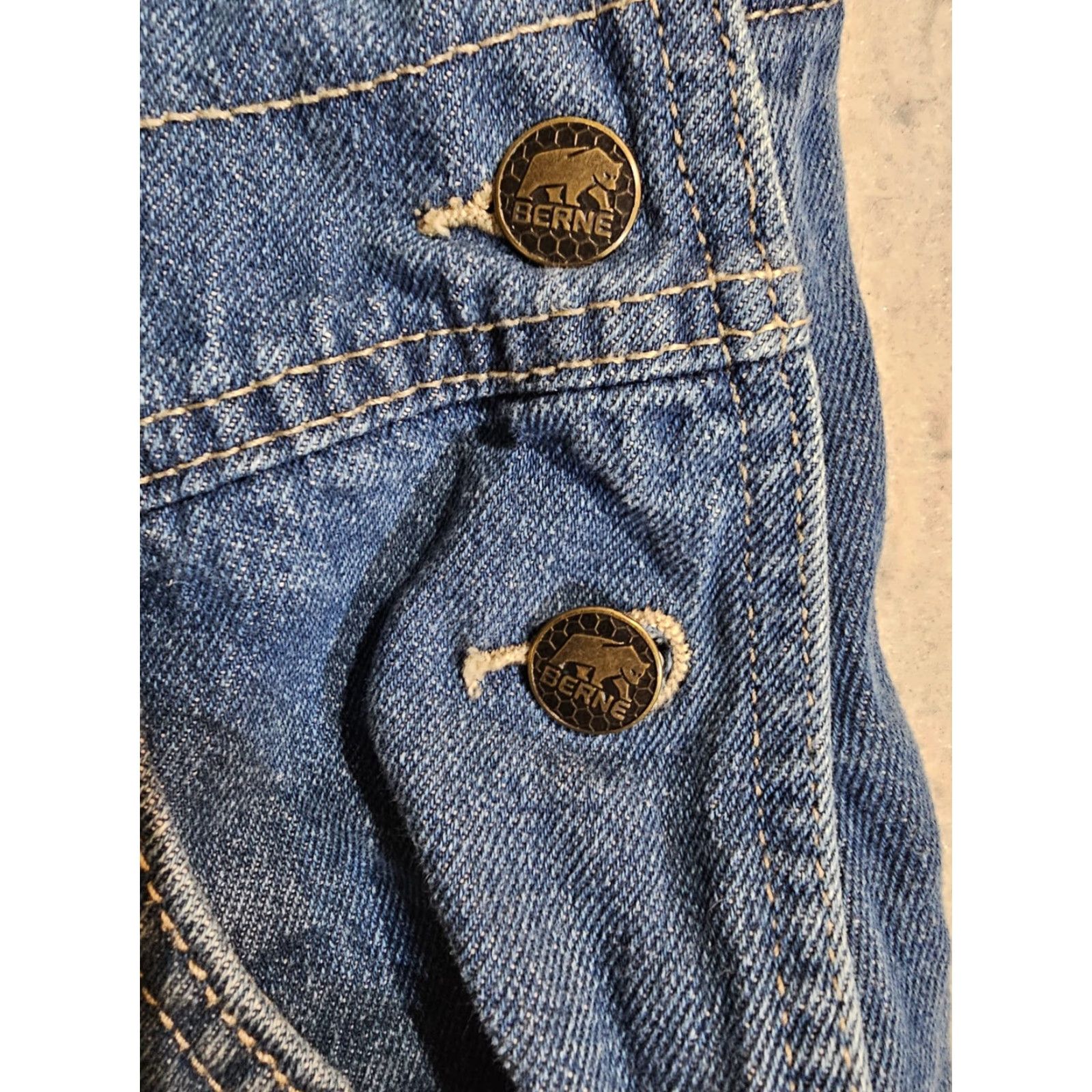 Vintage VINTAGE Berne Classic Cotton Denim Overall Pants Workwear Men 40x30 Medium Wash Size US 40 / EU 56 - 5 Thumbnail