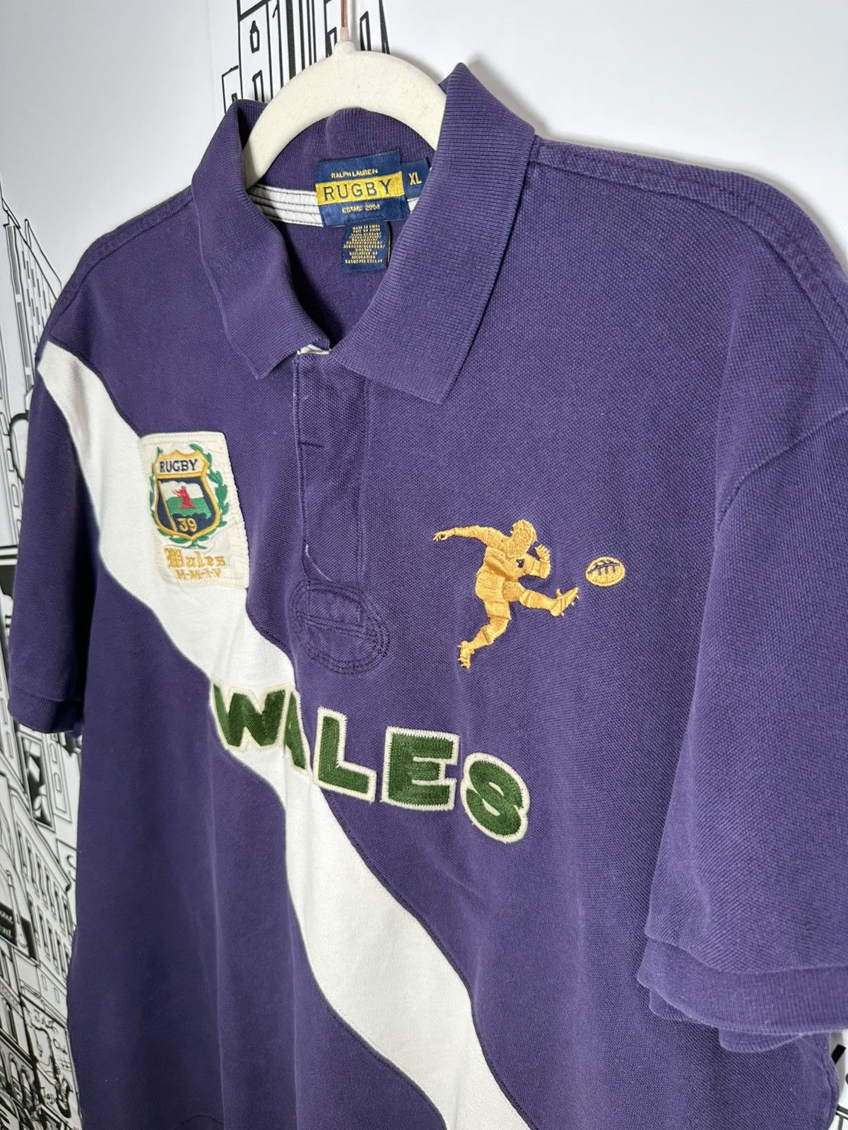 Rugby Ralph Lauren Rugby Ralph Lauren Wales Big Kicker Polo Purple XL Size US XL / EU 56 / 4 - 2 Thumbnail