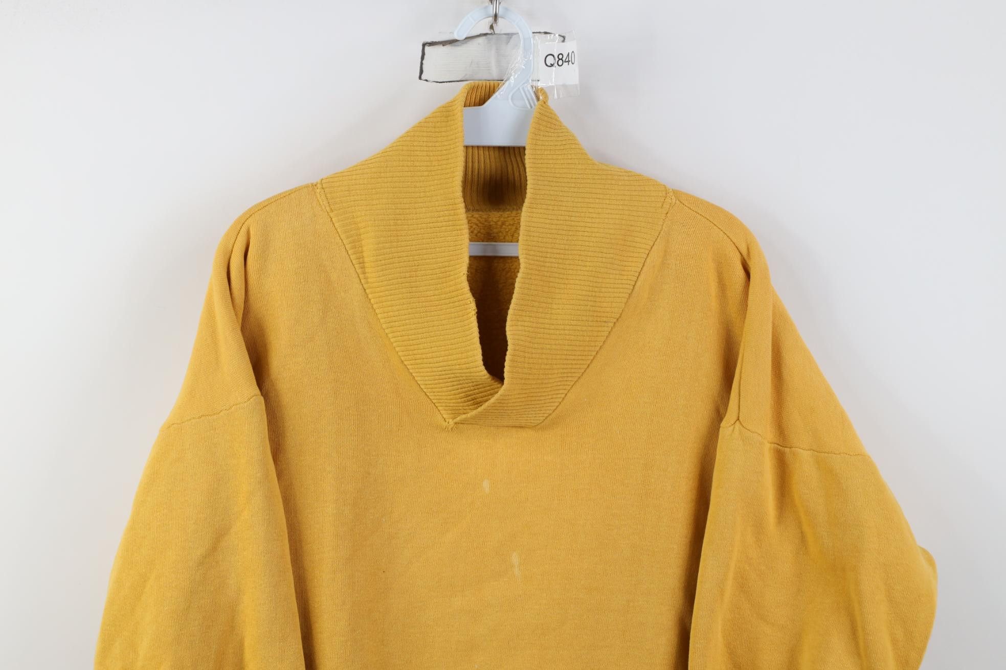 Vintage Vintage 50s 60s Blank Boxy Fit Shawl Sweatshirt Yellow USA Size US S / EU 44-46 / 1 - 2 Thumbnail
