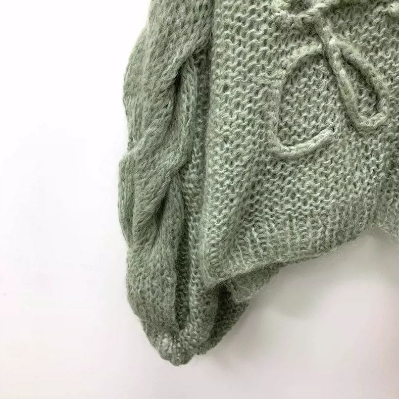 Loewe Loewe Green logo cashmere round neck long sleeve knitted s Size L / US 10 / IT 46 - 4 Thumbnail