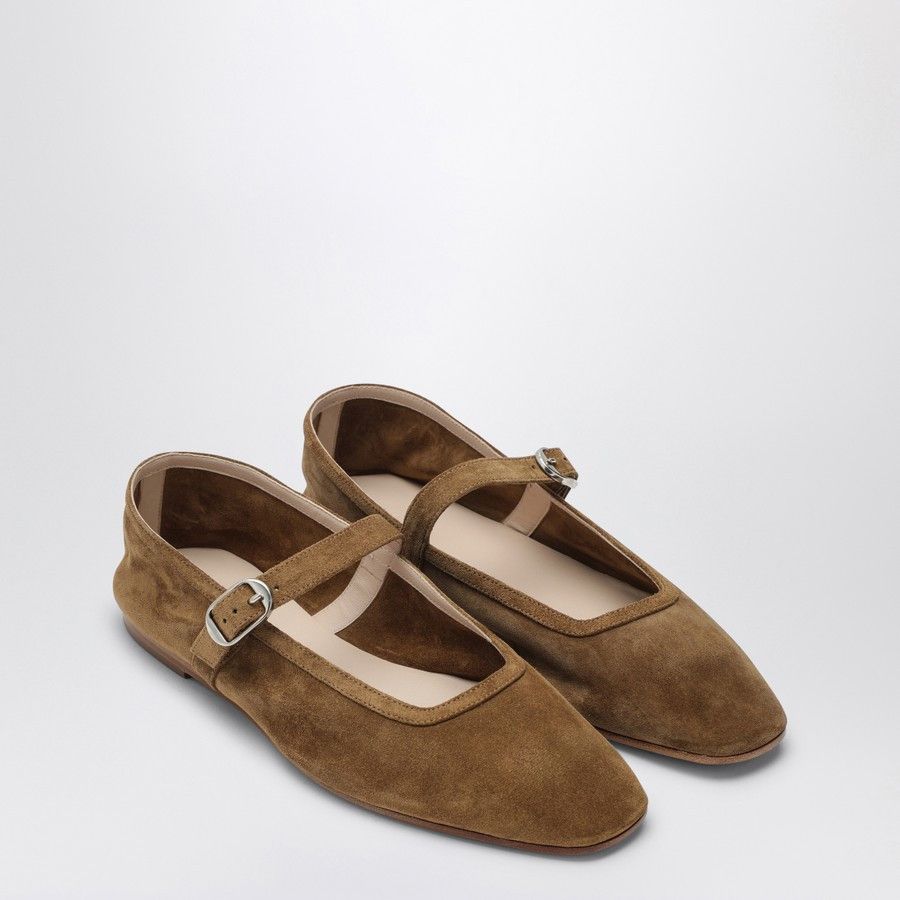 Le Monde Beryl o1d2blof0824 Suede Mary Jane Ballerina in Brown Size US 11 / IT 41 - 2 Thumbnail