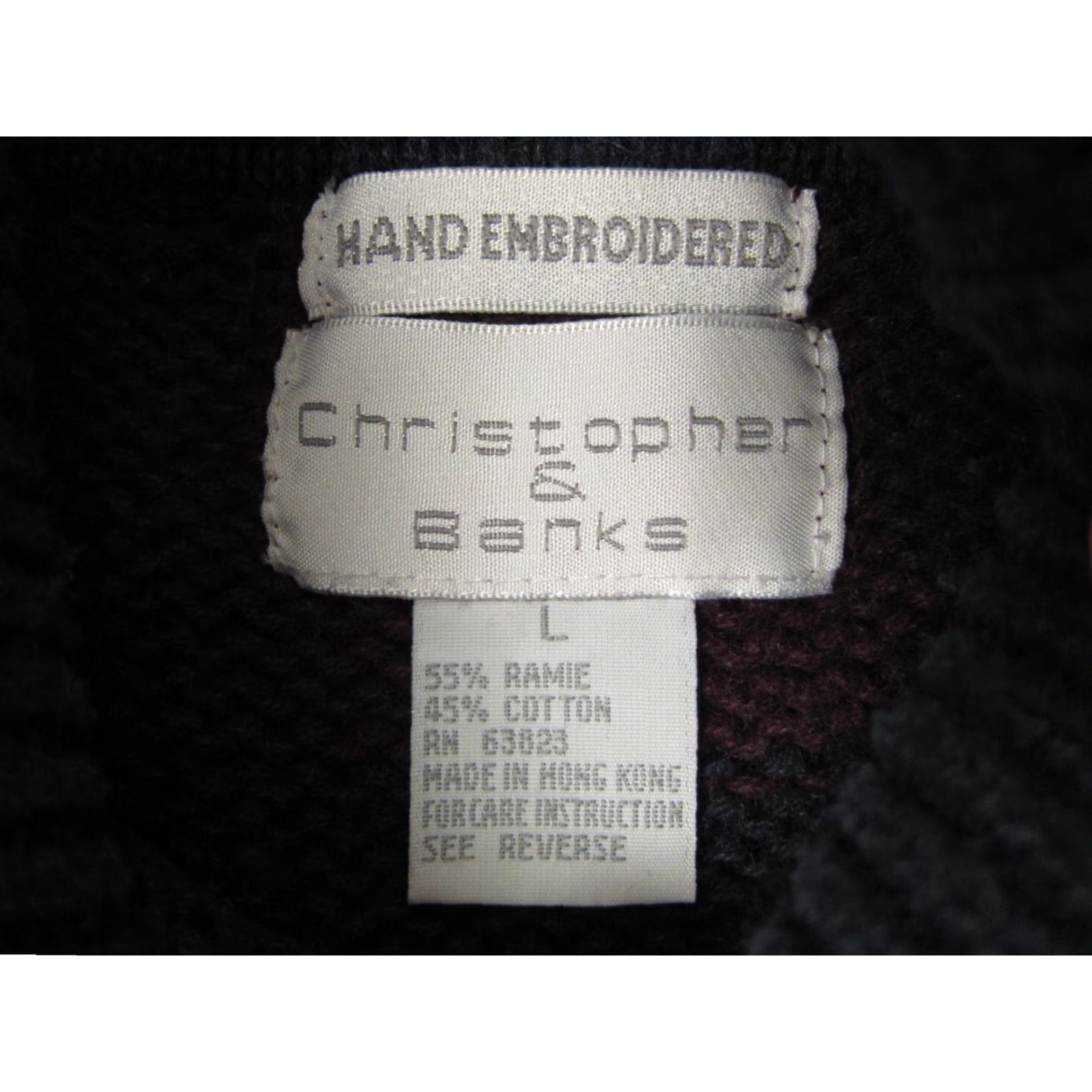 Vintage VINTAGE Christopher & Banks Sweater Womens L Blue Purple Chunky Knit Grid Pullover 80s USA Mens Womens Girls Boys Size L / US 10 / IT 46 - 5 Thumbnail
