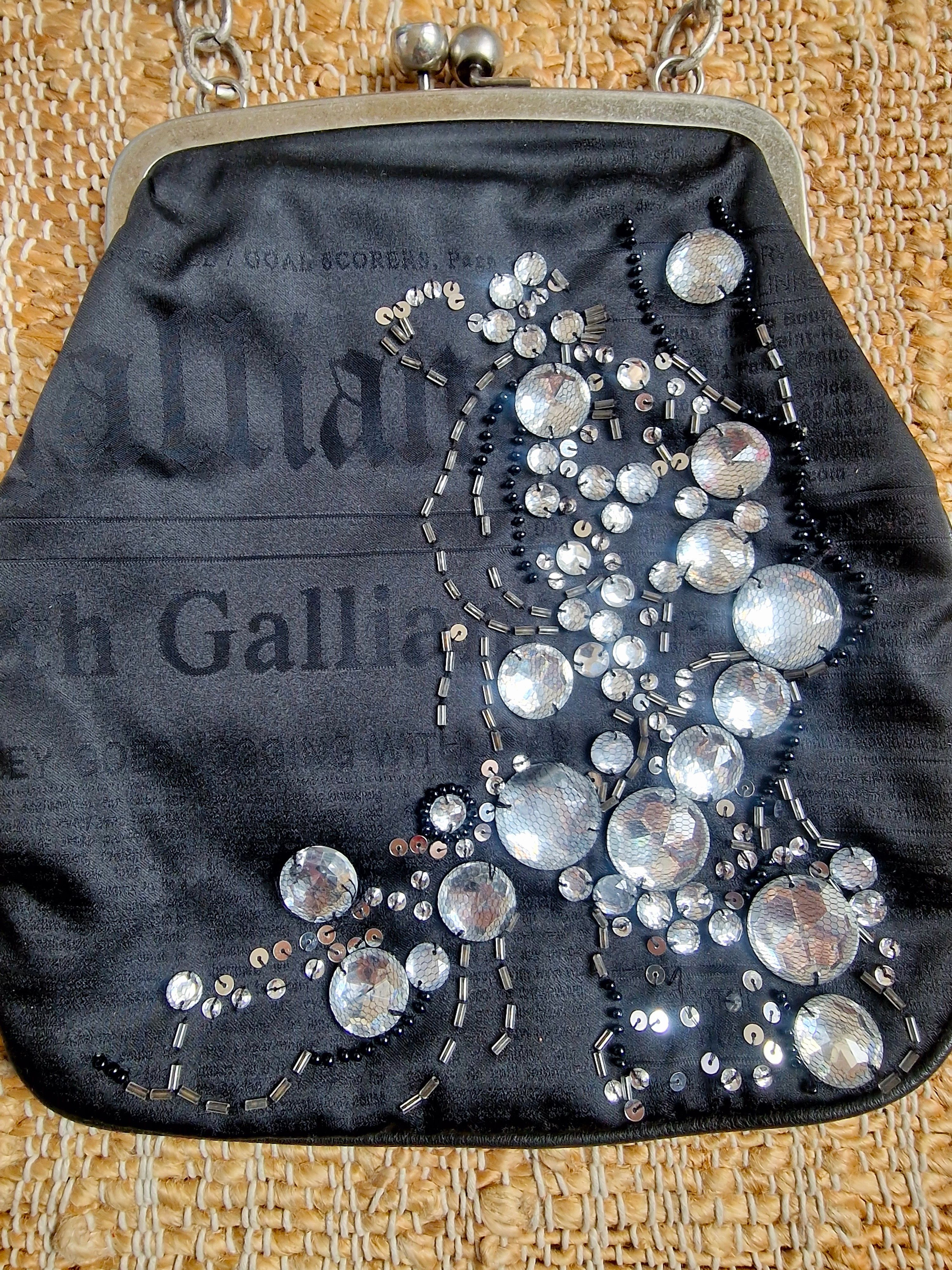 John Galliano John Galliano Gazette Newspaper Crystal Shoulder Hand Bag Size ONE SIZE - 3 Thumbnail