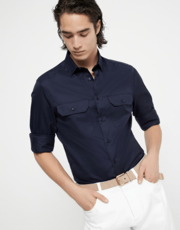 Brunello Cucinelli Shirt in Navy Size US S / EU 44-46 / 1 - 3 Thumbnail