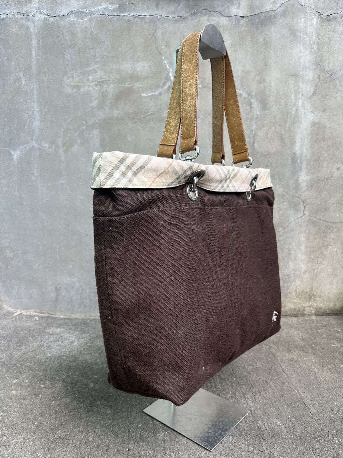 Burberry Blue Label Brown Canvas Shoulder Bag Size ONE SIZE - 2 Thumbnail