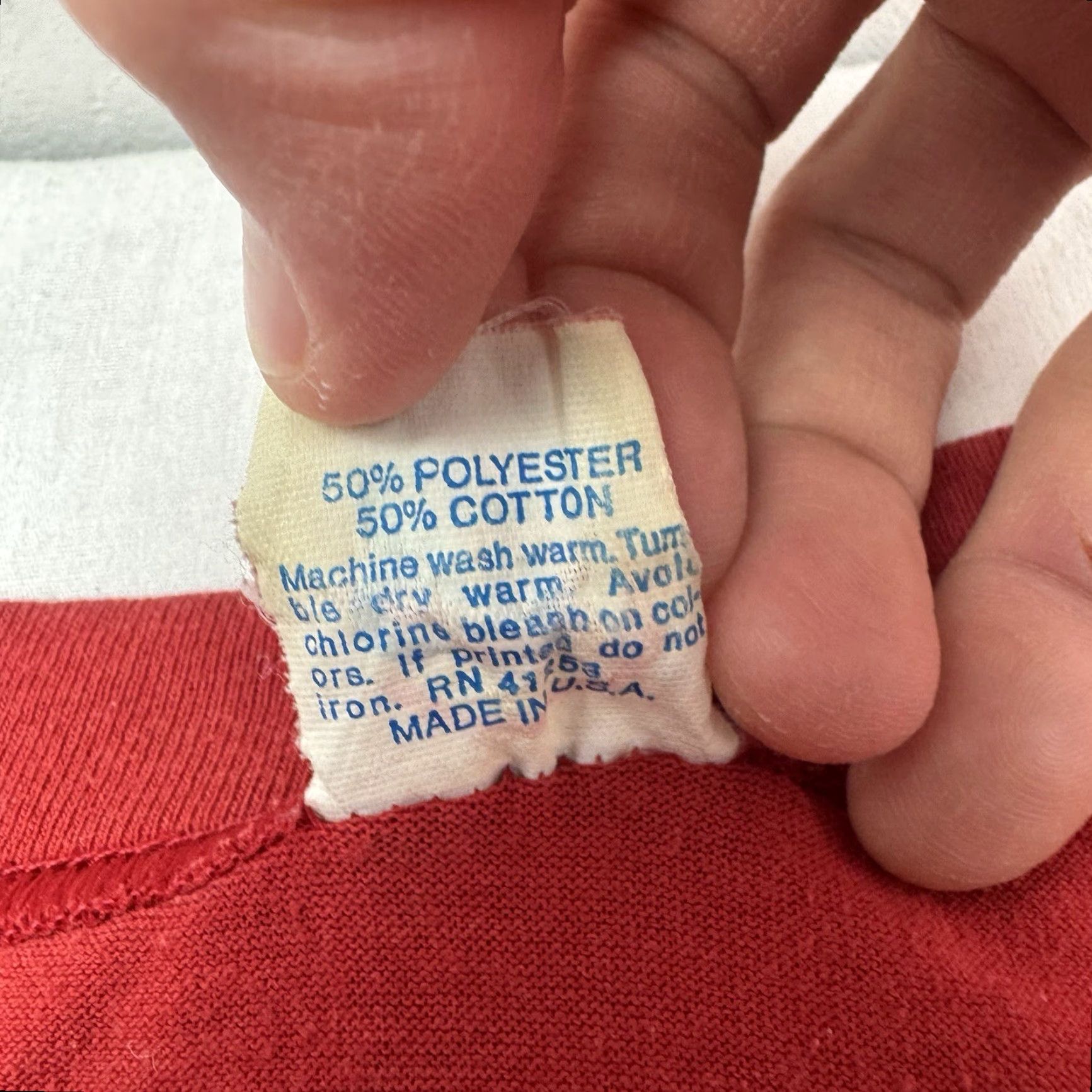 Vintage VINTAGE Cal Cru T-Shirt Adult 2XL Red USA 80s 90s Shirt Short Sleeve Crew Neck Cotton Polyester Obscure Squat Gobble Restaurant Men Size US XXL / EU 58 / 5 - 6 Thumbnail