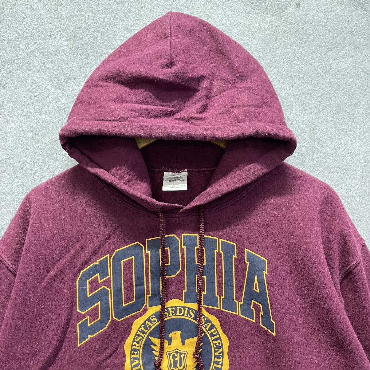 Sophia University Hoodie – Vintage Maroon Gildan Sweatshirt