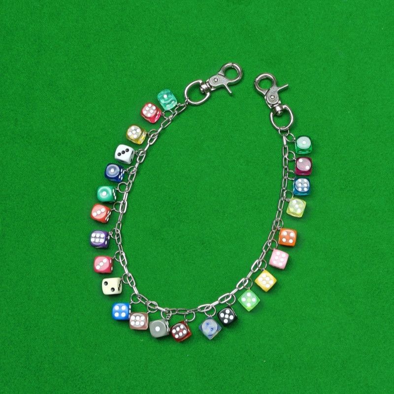 Japanese Brand Colourful Dice Pants Chain Size ONE SIZE - 6 Thumbnail