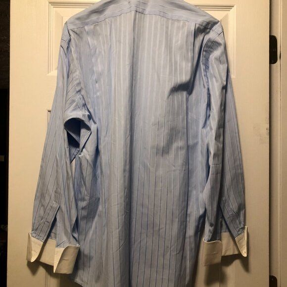 Paul Fredrick Paul Fredrick men's cotton dress shirt w/French cuffs 17-35 Size US XL / EU 56 / 4 - 5 Thumbnail