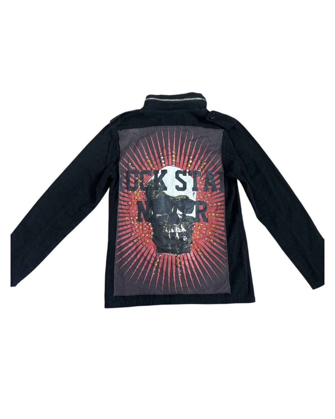 Japanese Brand × Vintage Vintage Glad News “Rockstar Never Die” Military M-65 Jacket Size US S / EU 44-46 / 1 - 2 Thumbnail